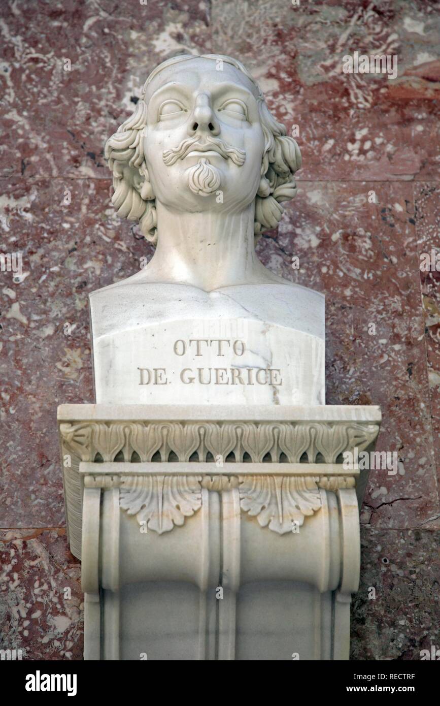 Busto di Otto von Guericke, Tedesco filosofo naturale e ingegnere Foto Stock