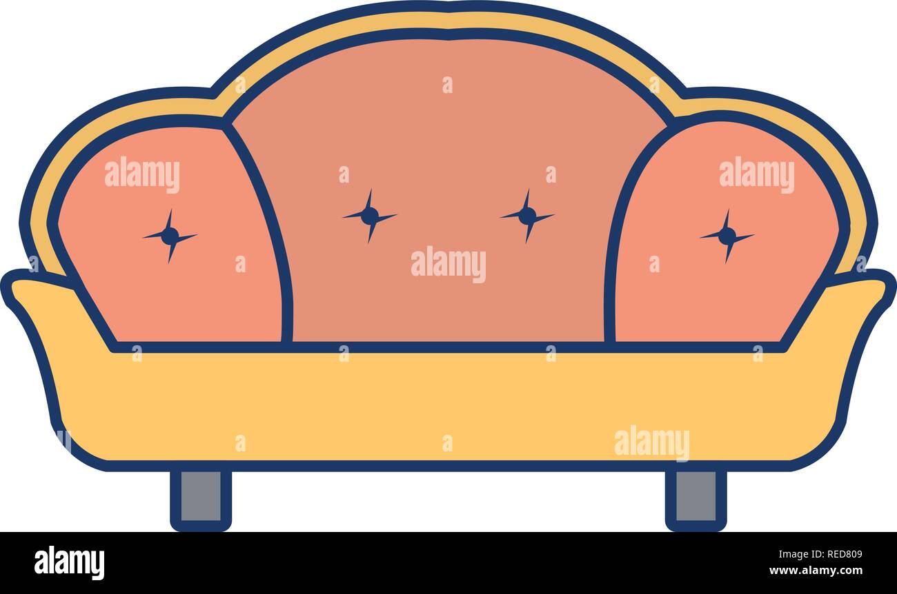 Divano icona Vettore Icona segno illustrazione vettoriale per un uso personale e uso commerciale... Look pulito e icona alla moda... Illustrazione Vettoriale
