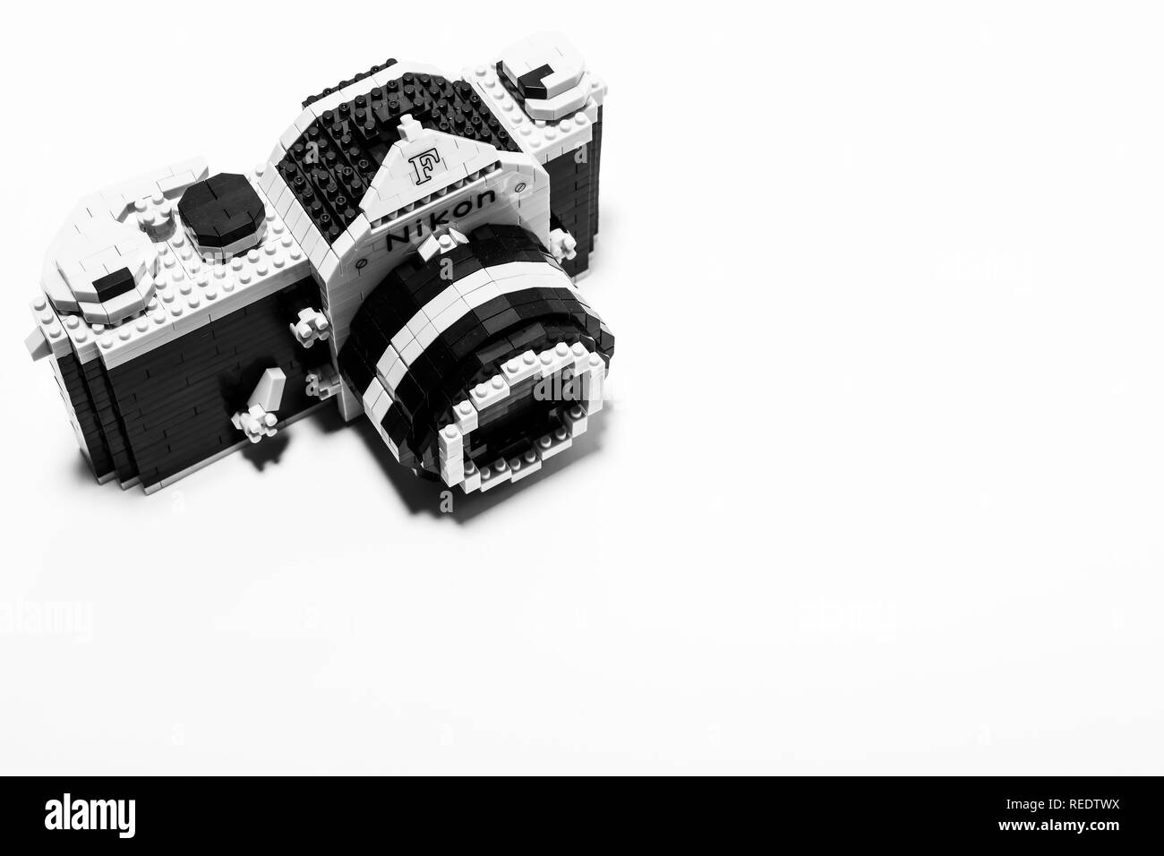 La Lego Nikon F fotocamera Foto stock - Alamy