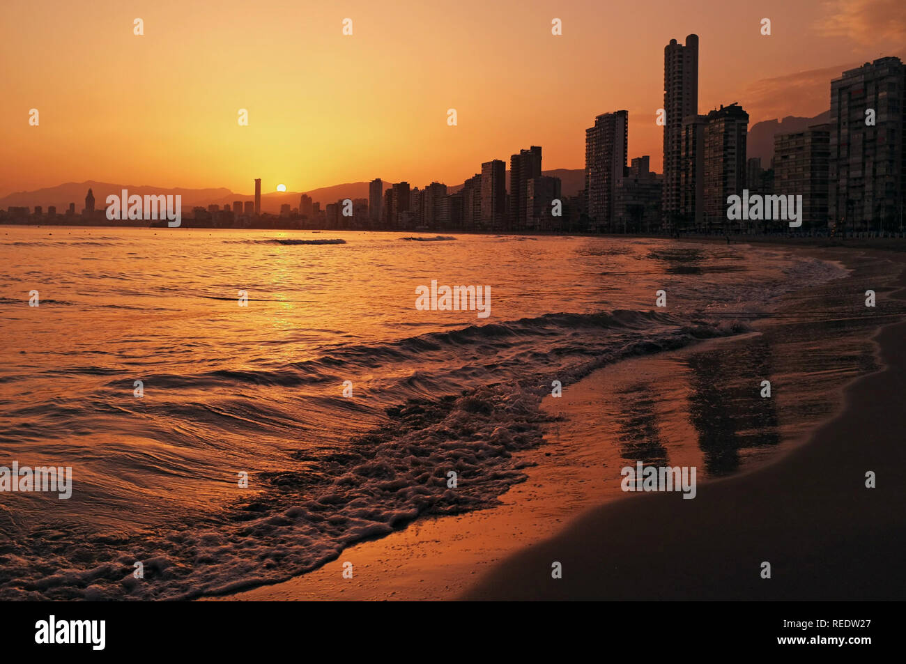 Benidorm espania Foto Stock