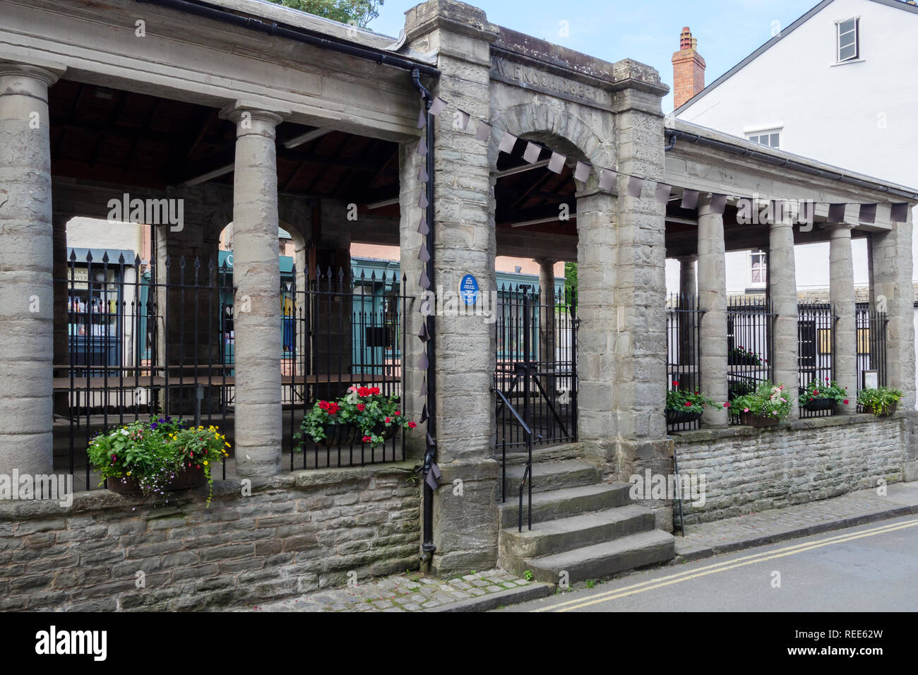 Il mercato del burro Hay-on-Wye Powys Parco Nazionale di Brecon Beacons Galles Foto Stock