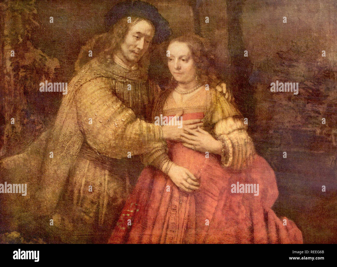 La Sposa ebrea di Rembrandt Foto Stock