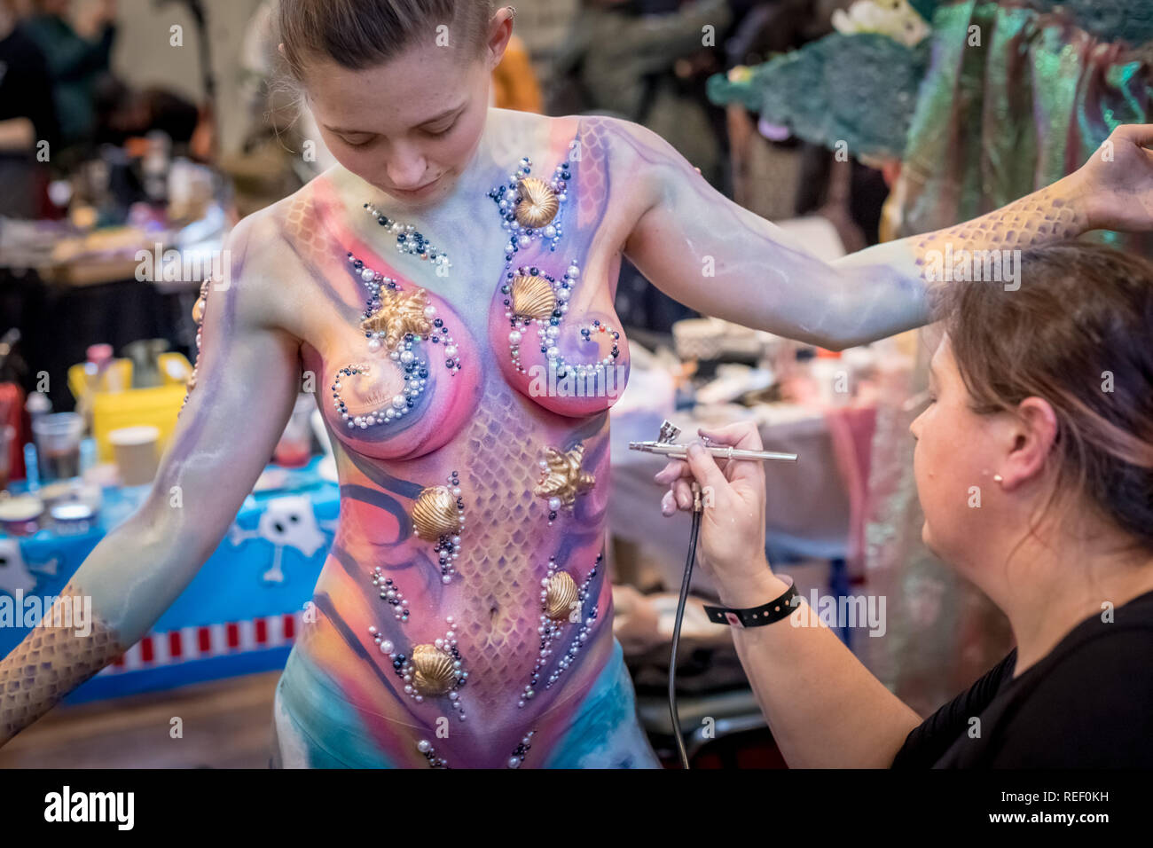 Glastonbury, Somerset, Regno Unito. 12 gen 2019. Corpo di Glastonbury Festival dell'arte. Credito: Guy Corbishley/Alamy Live News Foto Stock