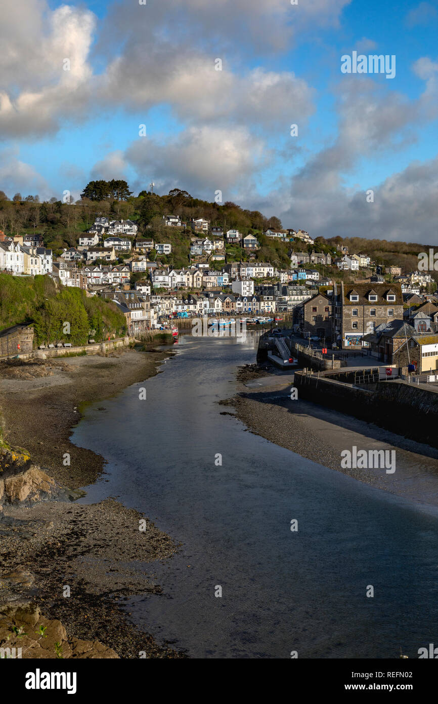 Looe; fiume; Cornovaglia; Regno Unito Foto Stock