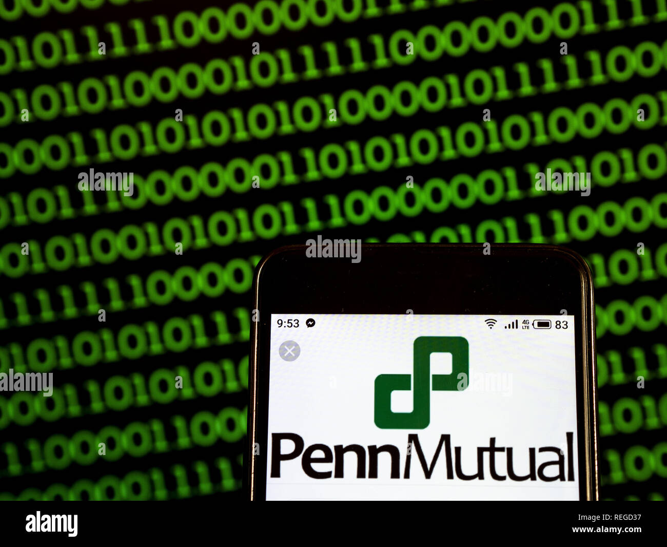 Gennaio 22, 2019 - Kiev, Ucraina - Penn Mutual Life Insurance Company logo che si vede visualizzato su un telefono intelligente. (Credito Immagine: © Igor Golovniov/SOPA immagini via ZUMA filo) Foto Stock