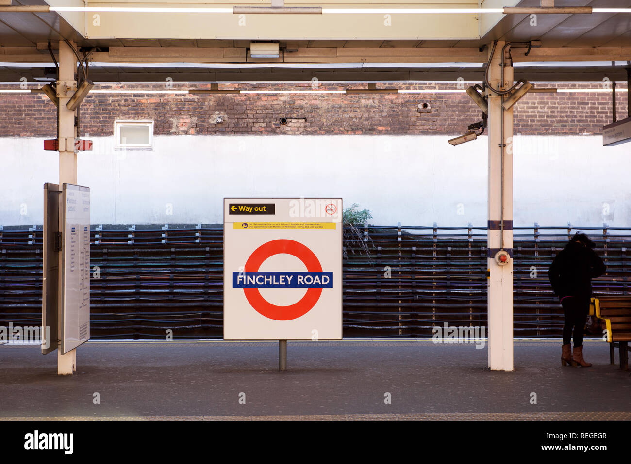Finchley Road station sulla metropolitana di Londra Foto Stock