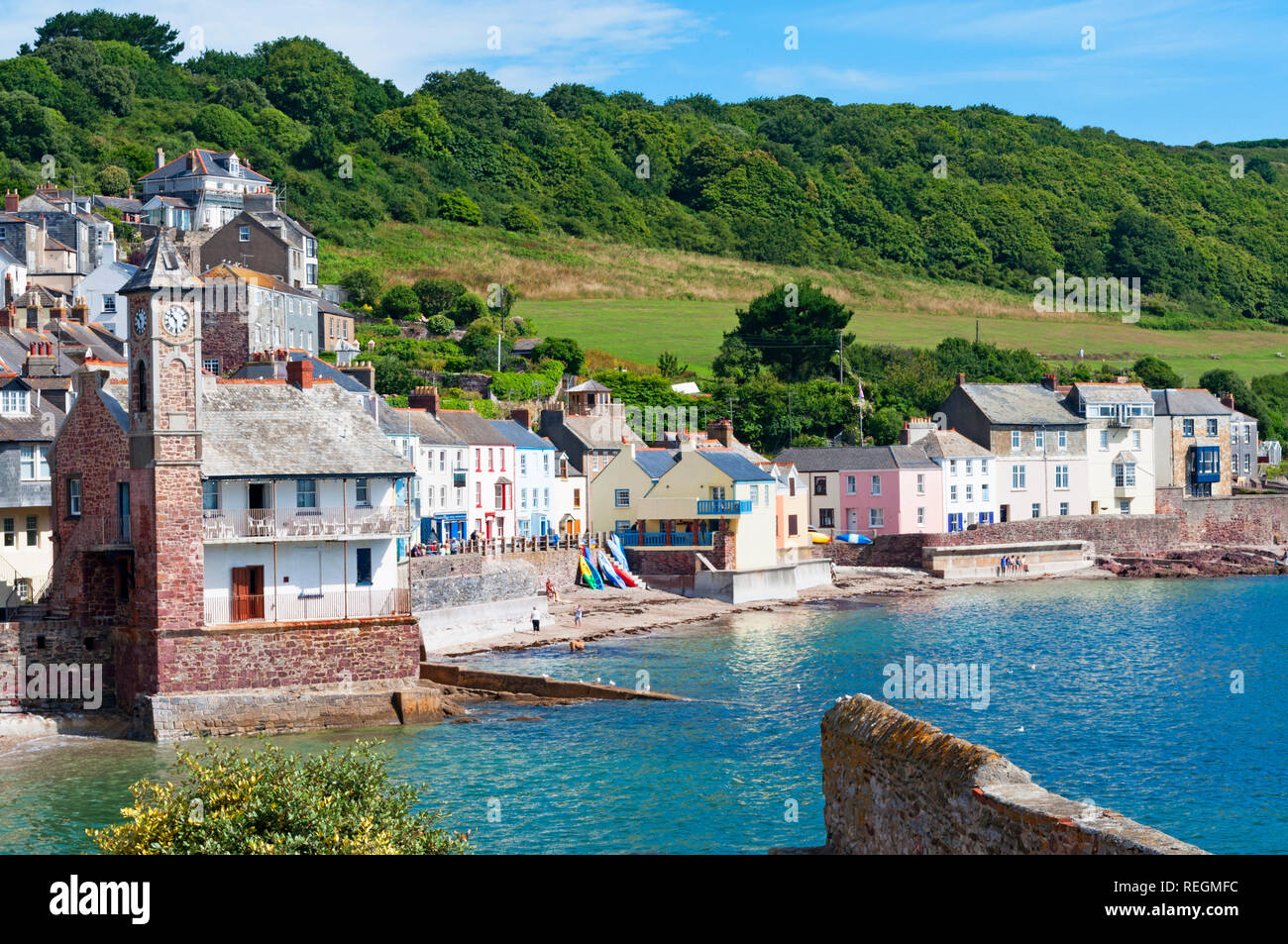 Il villaggio costiero di kingsand nel sud-est della Cornovaglia, Inghilterra, Regno Unito. Foto Stock