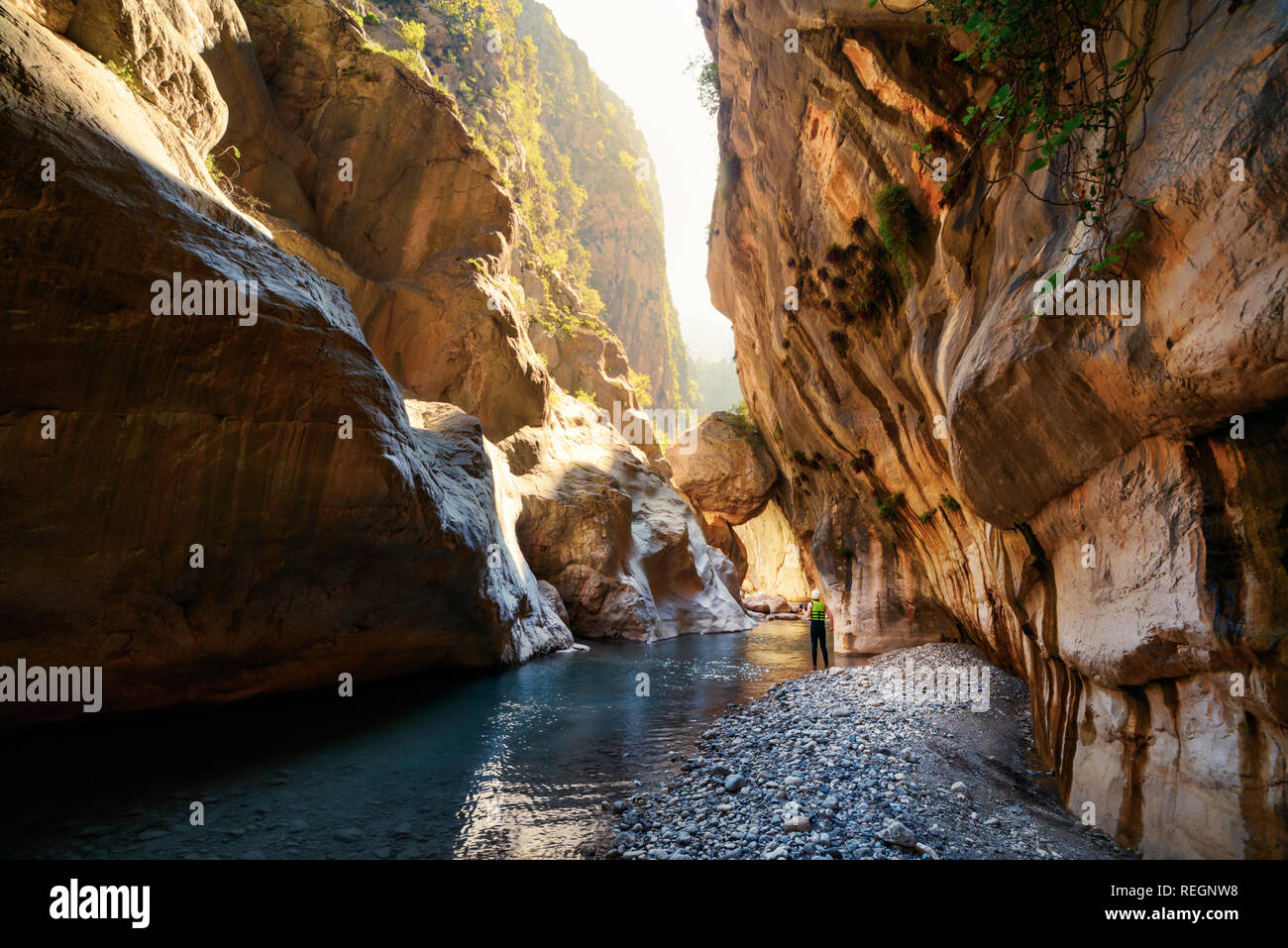 Vista incredibile di Goynuk canyon, Antalia, Turchia. Fotografia di paesaggi Foto Stock