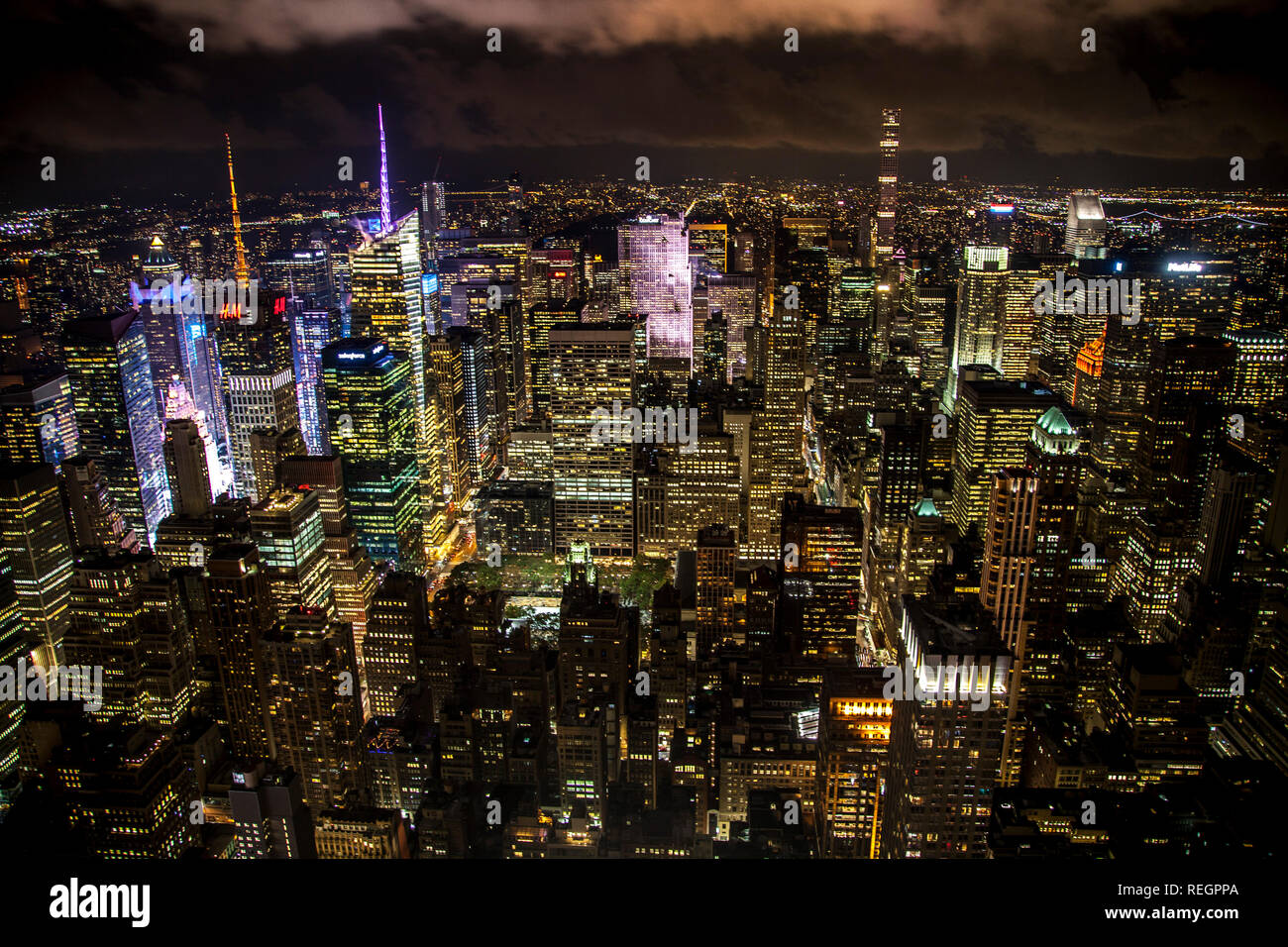 Vista aerea ciudad de Nueva York Foto Stock