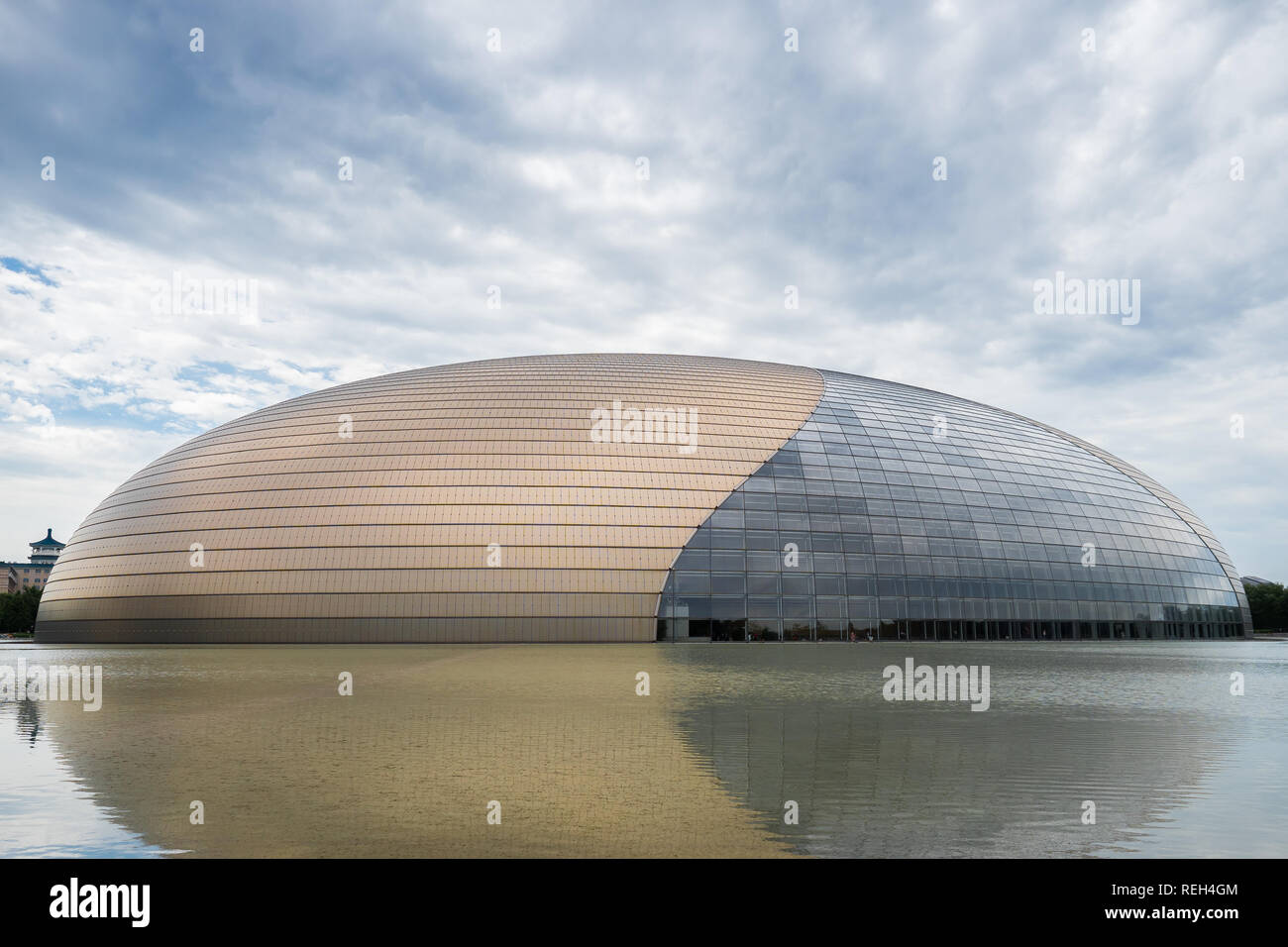 Pechino, Cina, agosto 2018, grande teatro nazionale della Cina Foto Stock