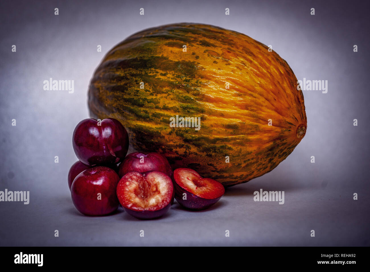 Frutta succulenta still life Foto Stock