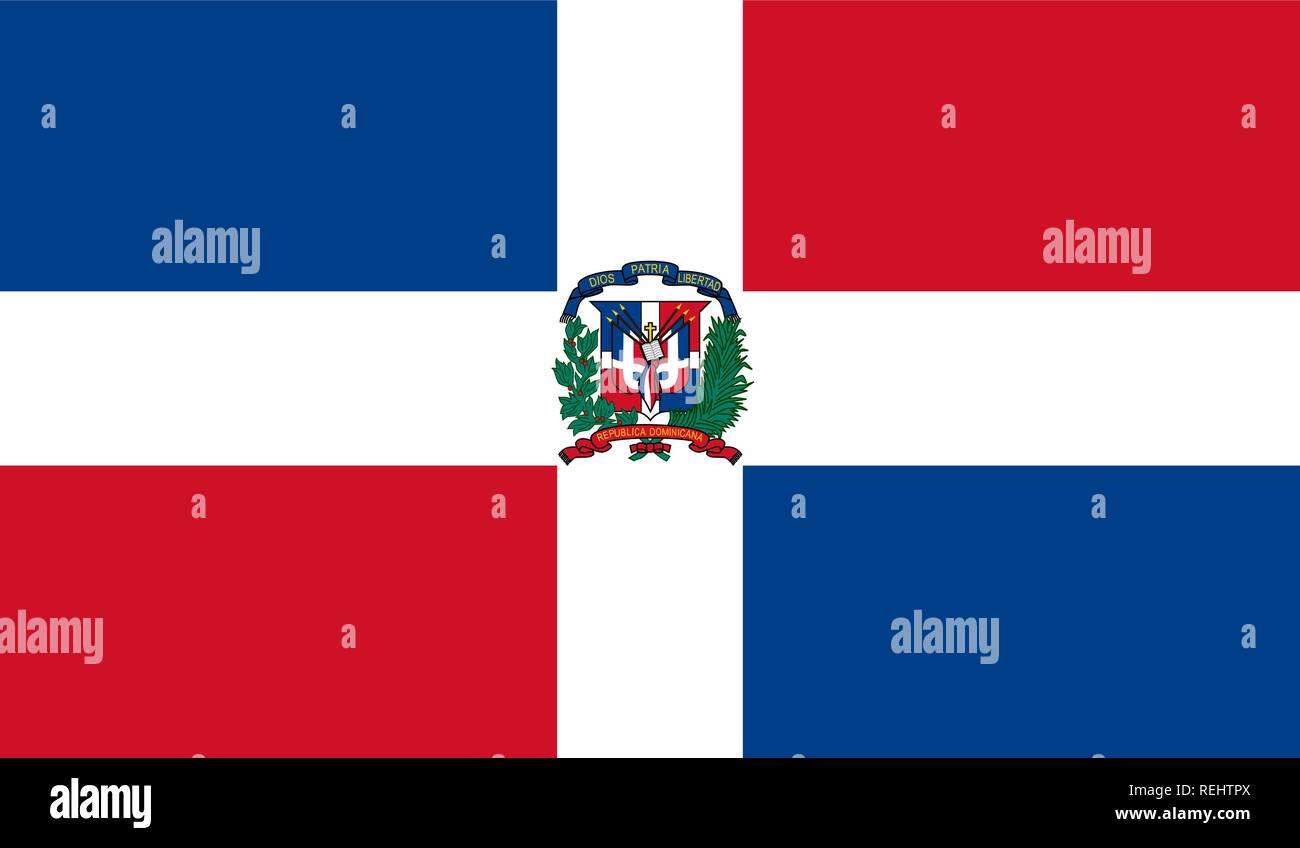 Bandiera della Repubblica Dominicana Illustrazione Vettoriale