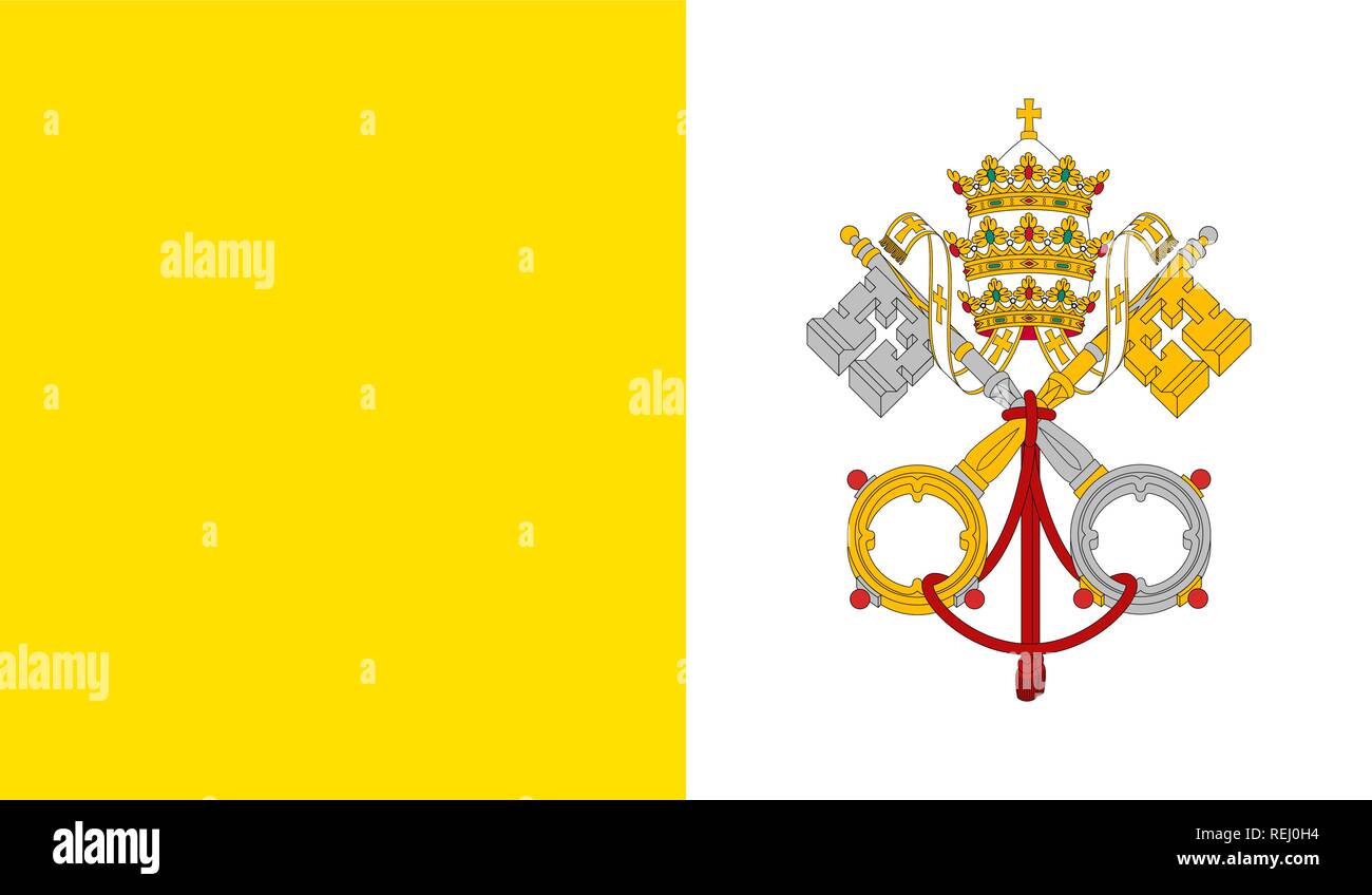 Città del Vaticano (Santa Sede) Bandiera Illustrazione Vettoriale