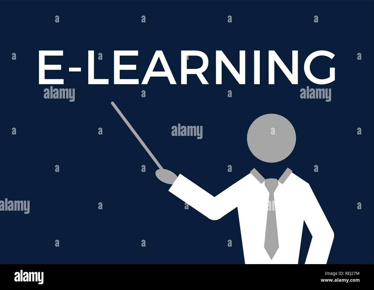 E il concetto di apprendimento illustrazione vettoriale EPS 10 grafica. Icona. Internet per scopi di apprendimento Illustrazione Vettoriale