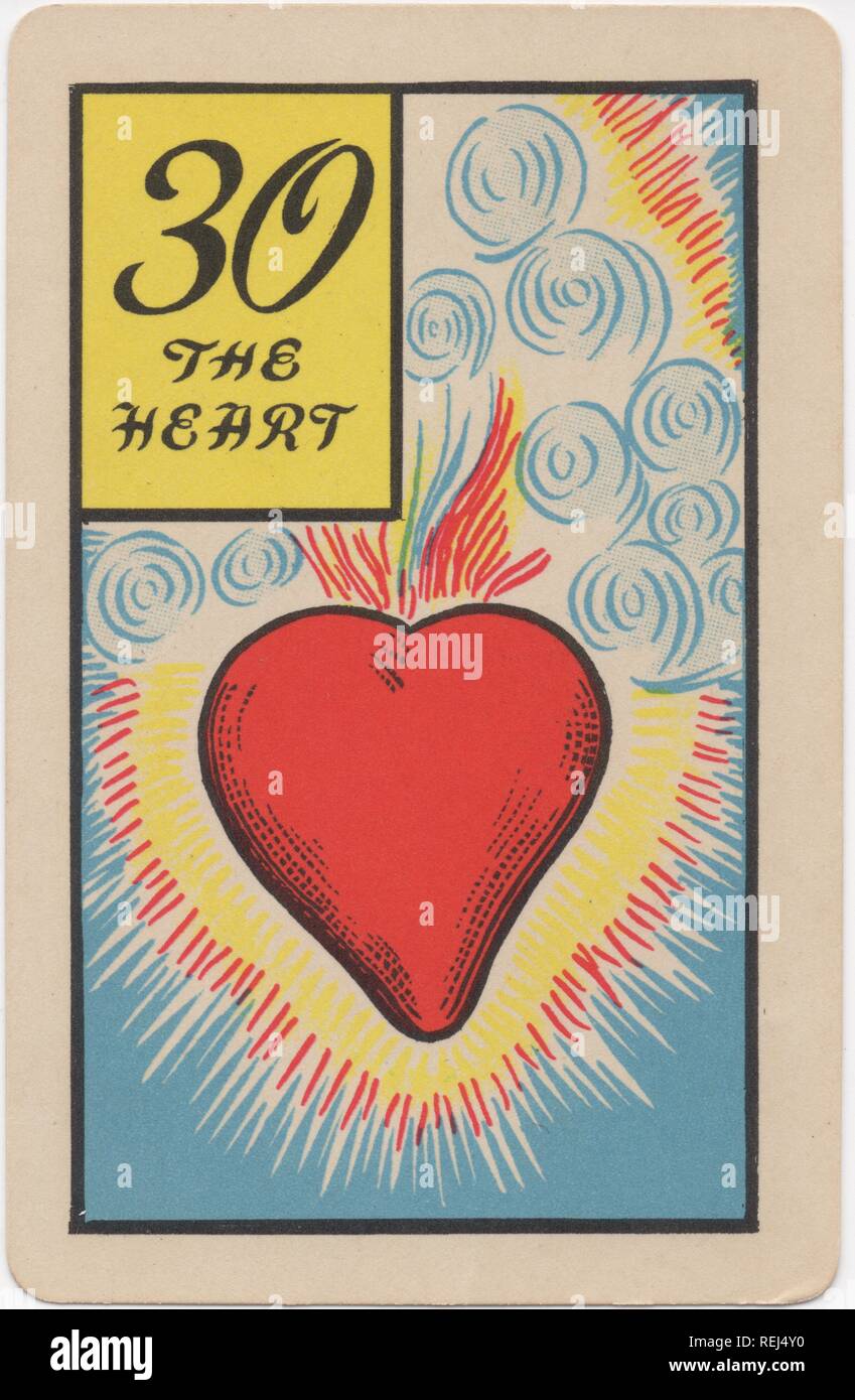 Vintage Old Gypsy Fortune carte raccontando il cuore numero 30 Tarocchi  1940 il giorno di San Valentino dono Foto stock - Alamy