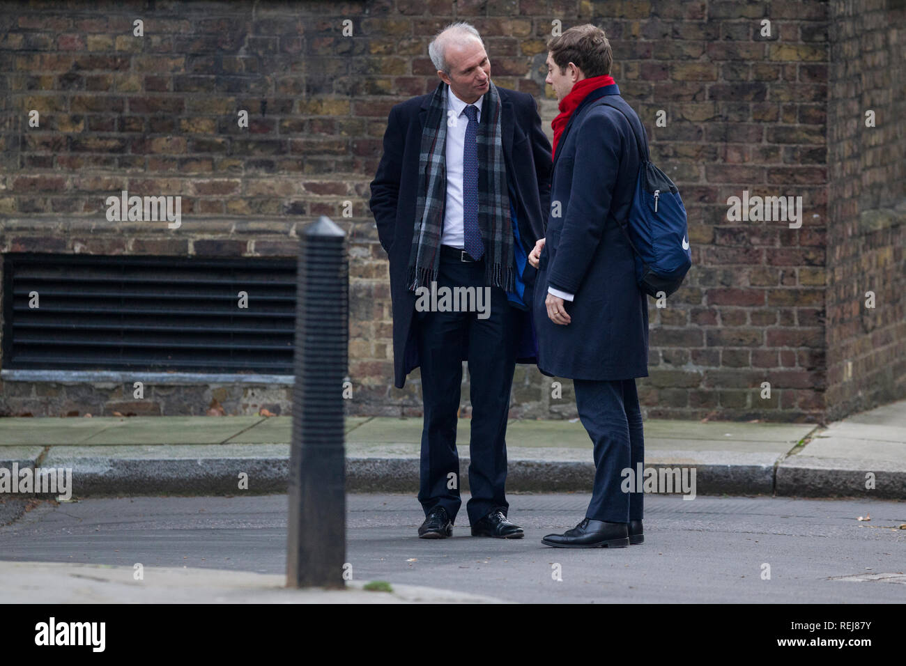 David Lidington, Cancelliere del Ducato di Lancaster, Ministro per l'Ufficio di gabinetto che arrivano al n. 10 di Downing Street, Whitehall, London, Regno Unito Foto Stock