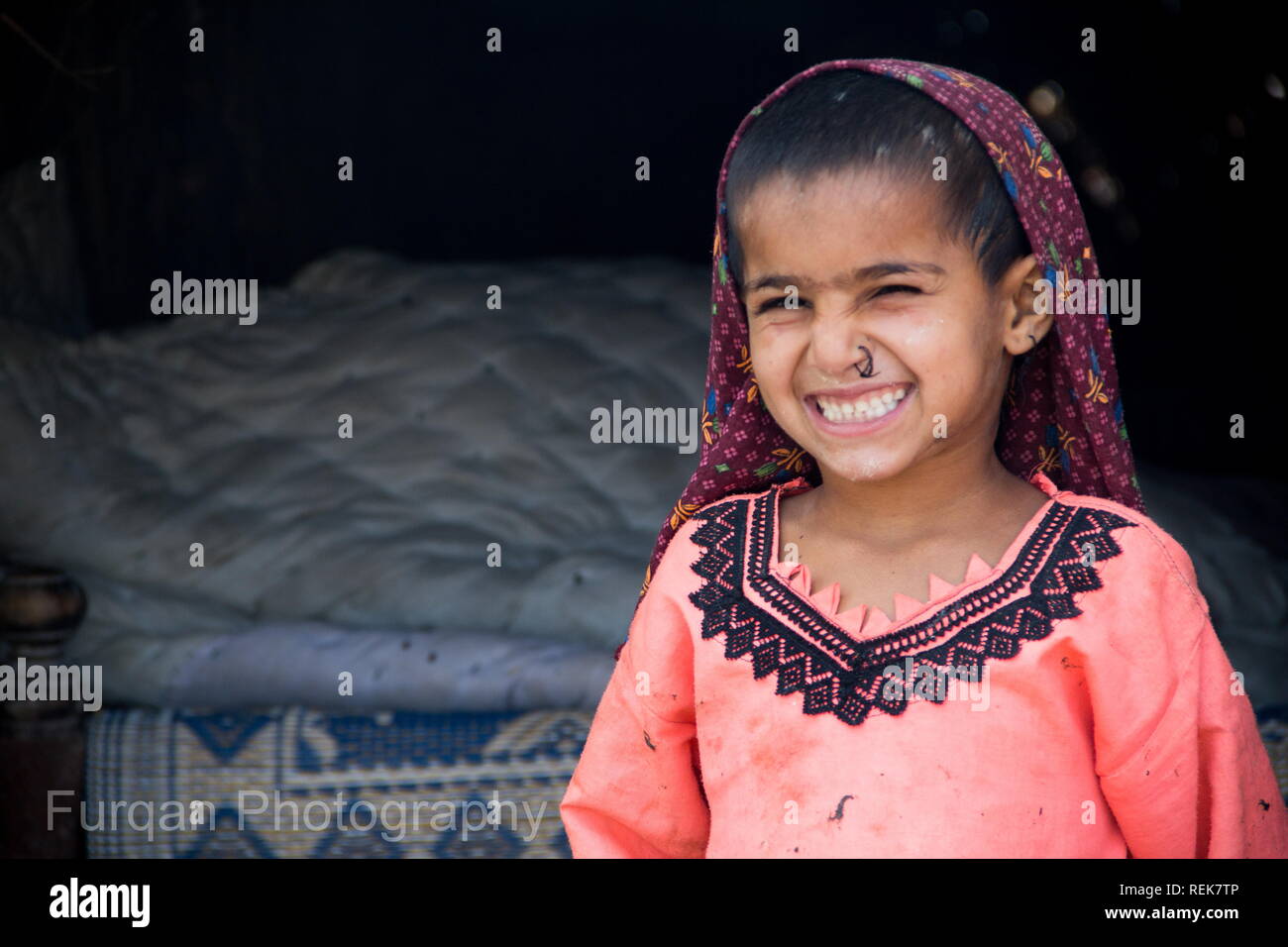 Un bambino da Sindh, Pakistan Foto Stock