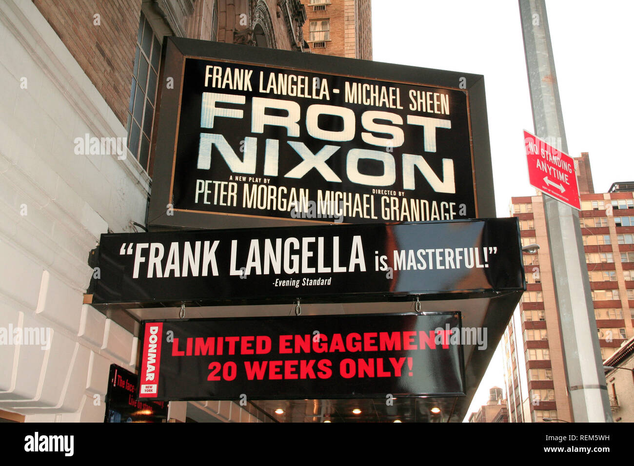 New York, NY - 22 Aprile: (esterno) all'Frost / Nixon apertura notturna su Broadway a Bernard B. Jacobs Theatre di Domenica, 22 aprile 2007 a New Yor Foto Stock