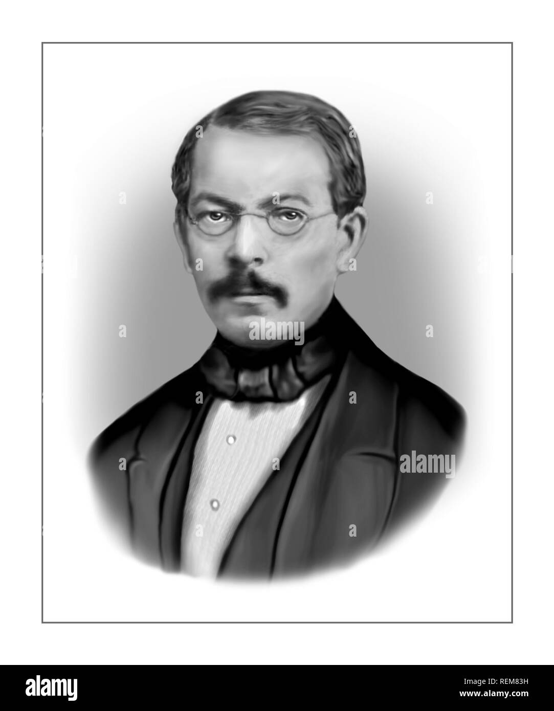 Heinrich Band 1821-1860 ingegnere tedesco concessionario dello strumento Foto Stock