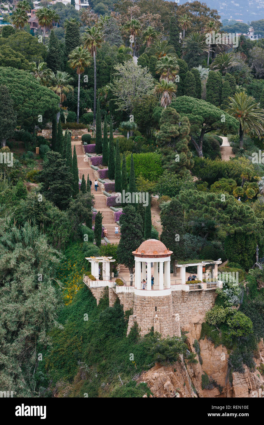 MariMurtra Botanic Gardens in Blanes, in Catalogna. Spagna Foto Stock