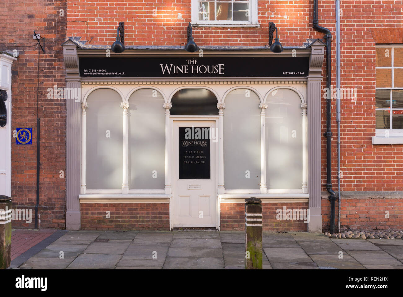 La Casa del Vino bar e ristorante in Bird Street, Lichfield, Staffordshire Foto Stock