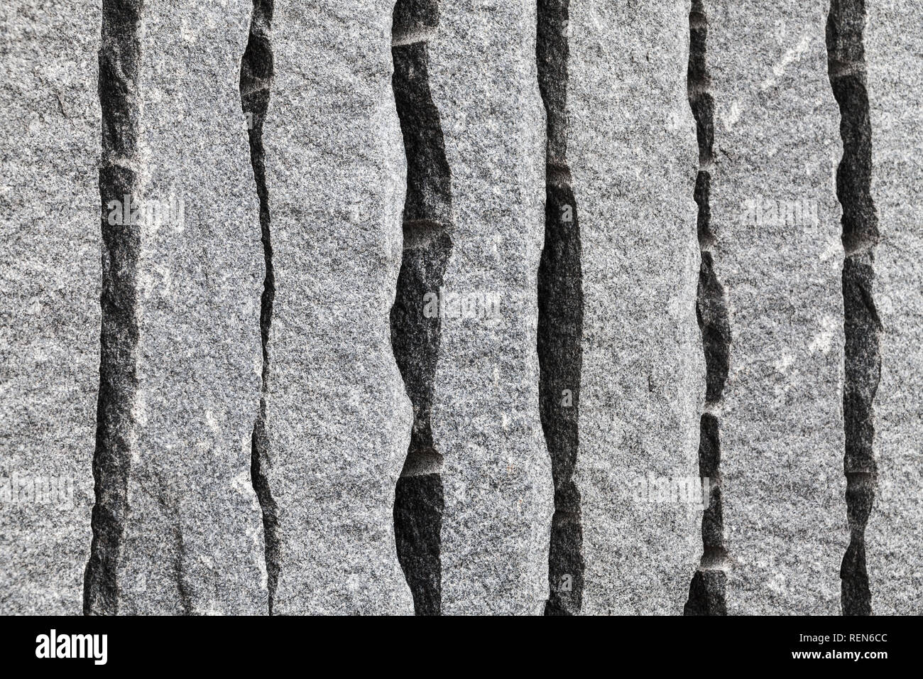 Grigio irregolare dei blocchi di granito, foto di sfondo texture Foto Stock