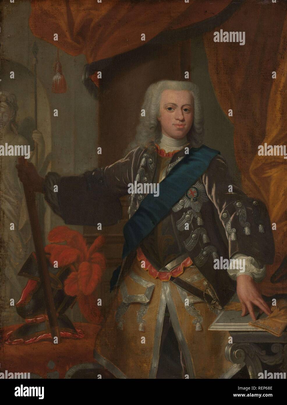 William IV (1711-51), il principe di Orange. Dating: 1730 - 1753. Misurazioni: h 76,5 cm × W 58,5 cm; d 14,5 cm. Museo: Rijksmuseum Amsterdam. Autore: Hans Hysing (attribuito a). Foto Stock