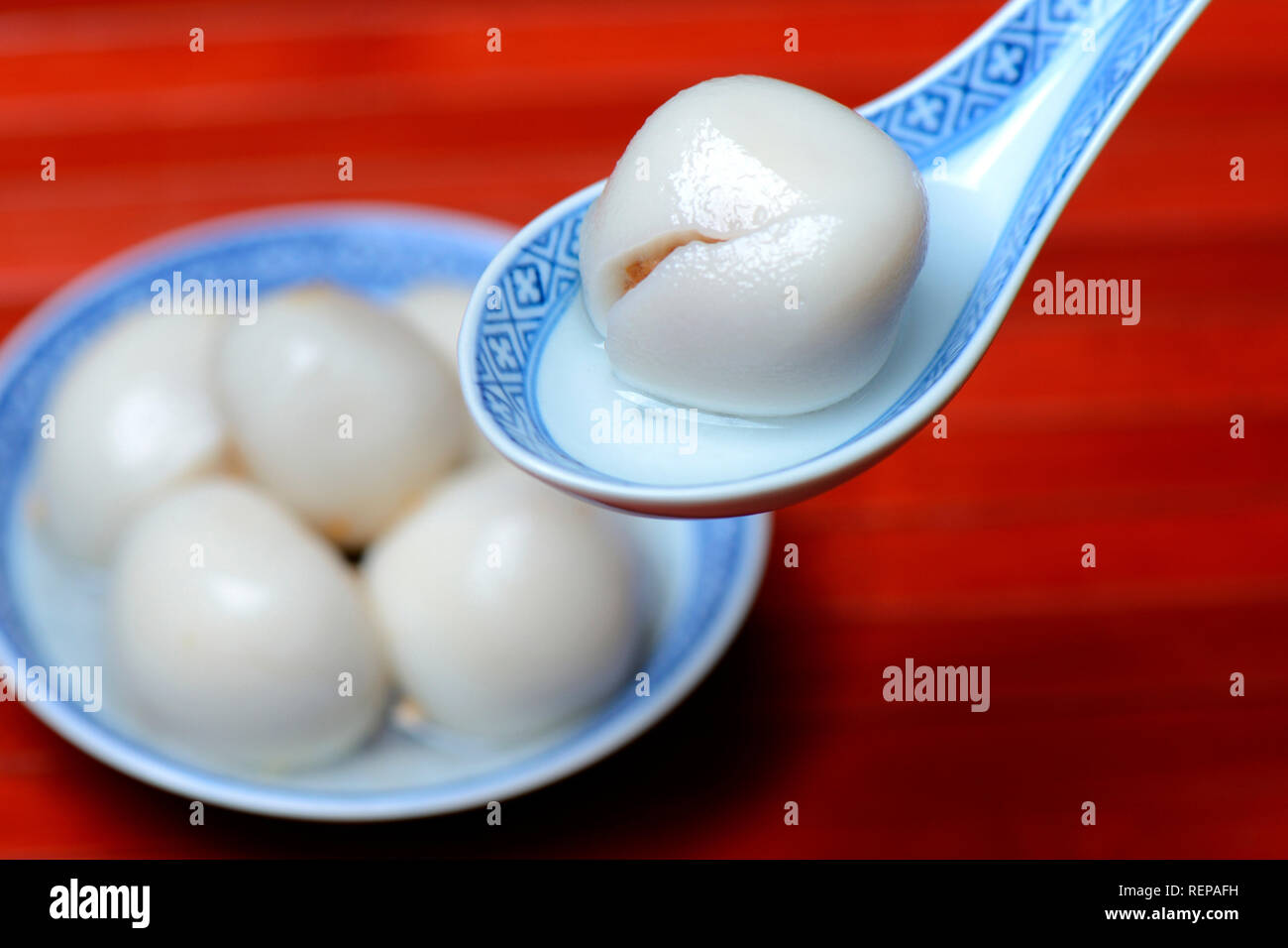 Riso glutinoso gnocchi Foto Stock