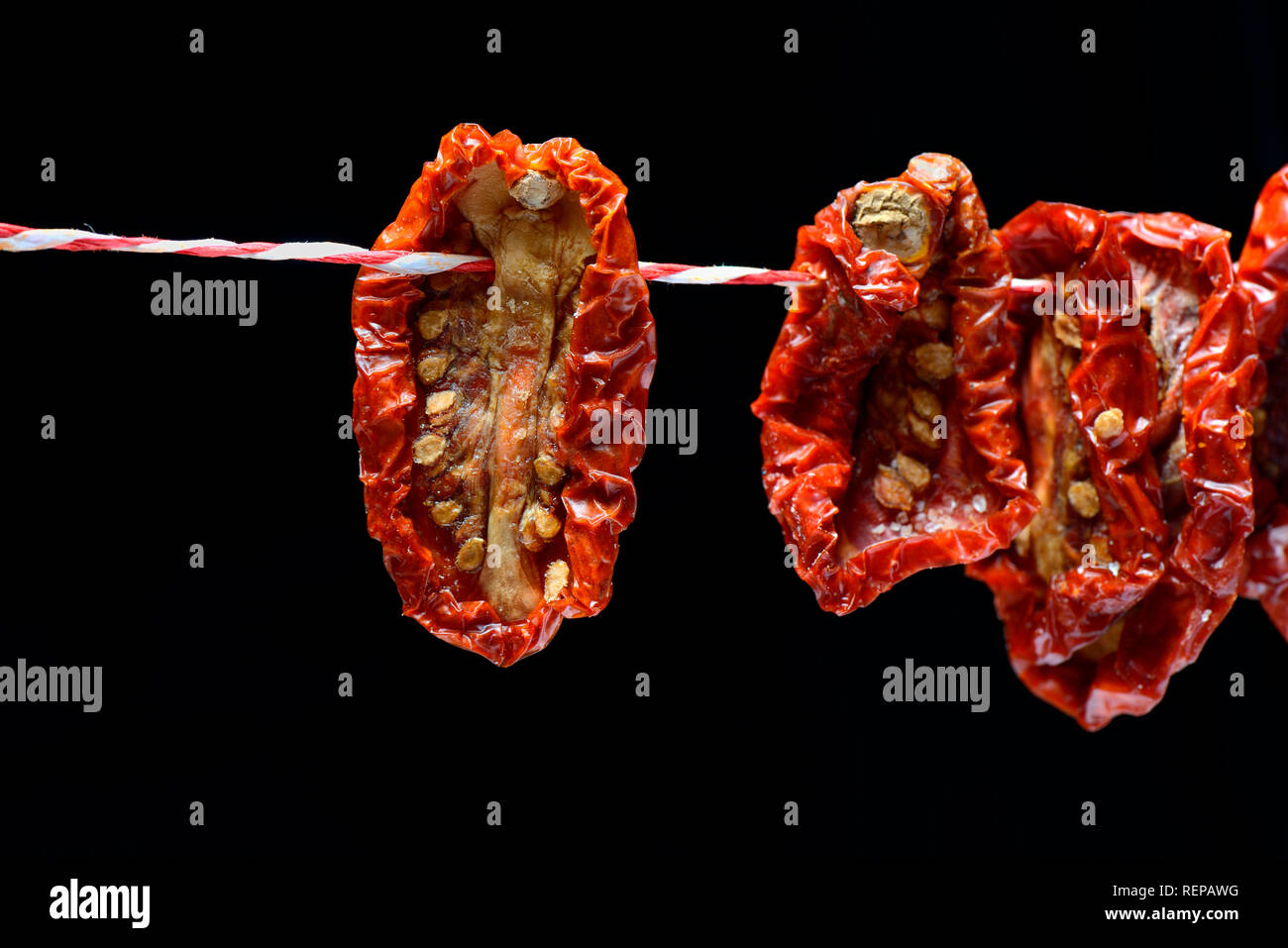 pomodori secchi Foto Stock