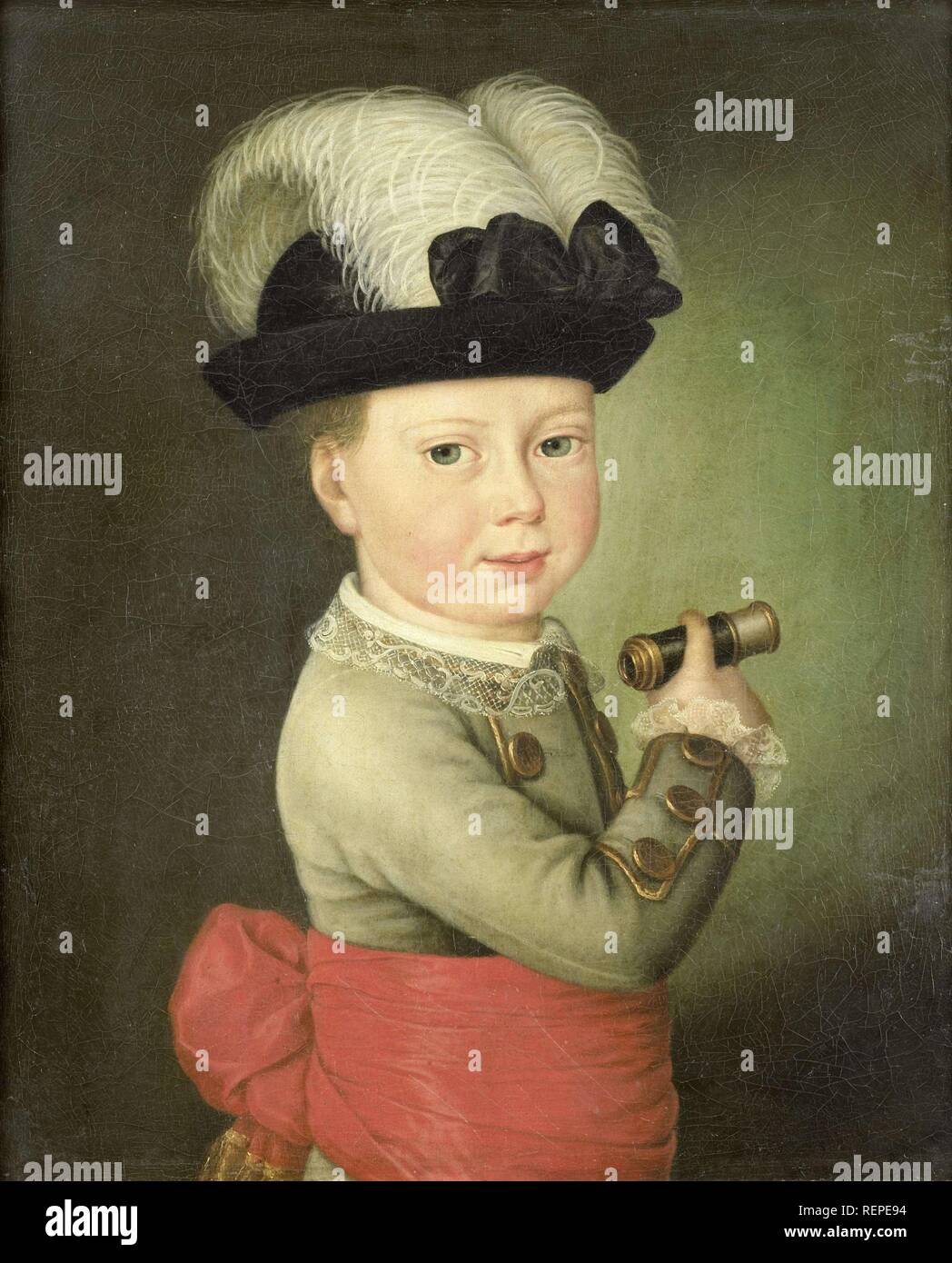William George Frederick, principe di Orange-Nassau, come un bambino. Dating: c. 1775. Luogo: Nord dei Paesi Bassi. Misurazioni: h 46 cm × W 39 cm; d 7.5 cm. Museo: Rijksmuseum Amsterdam. Foto Stock