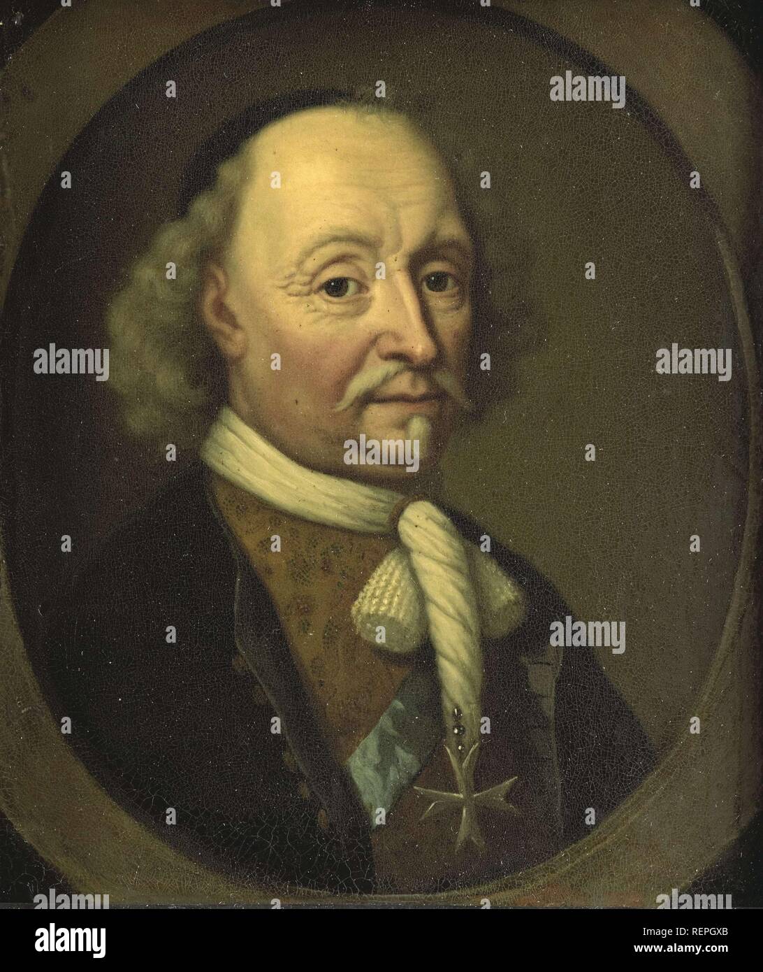 Ritratto di Johan Maurits (1604-79), il conteggio di Nassau-Siegen e governatore del Brasile. Dating: 1670 - 1680. Misurazioni: h 15.9 cm × W 14 cm; d 3.3 cm. Museo: Rijksmuseum Amsterdam. Autore: Michiel van Musscher. Foto Stock