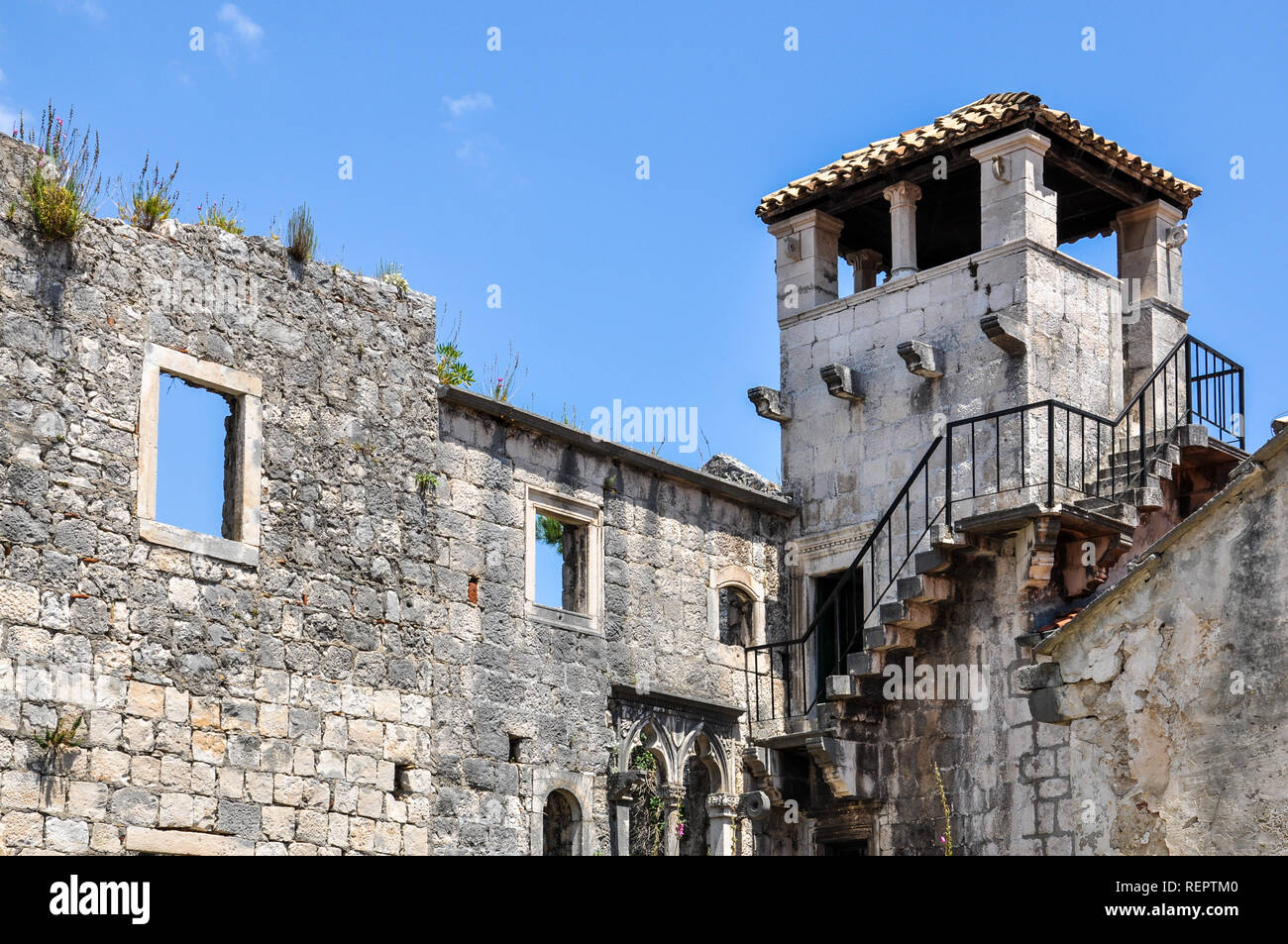 Casa di Marco Polo, korcula croazia Foto stock - Alamy