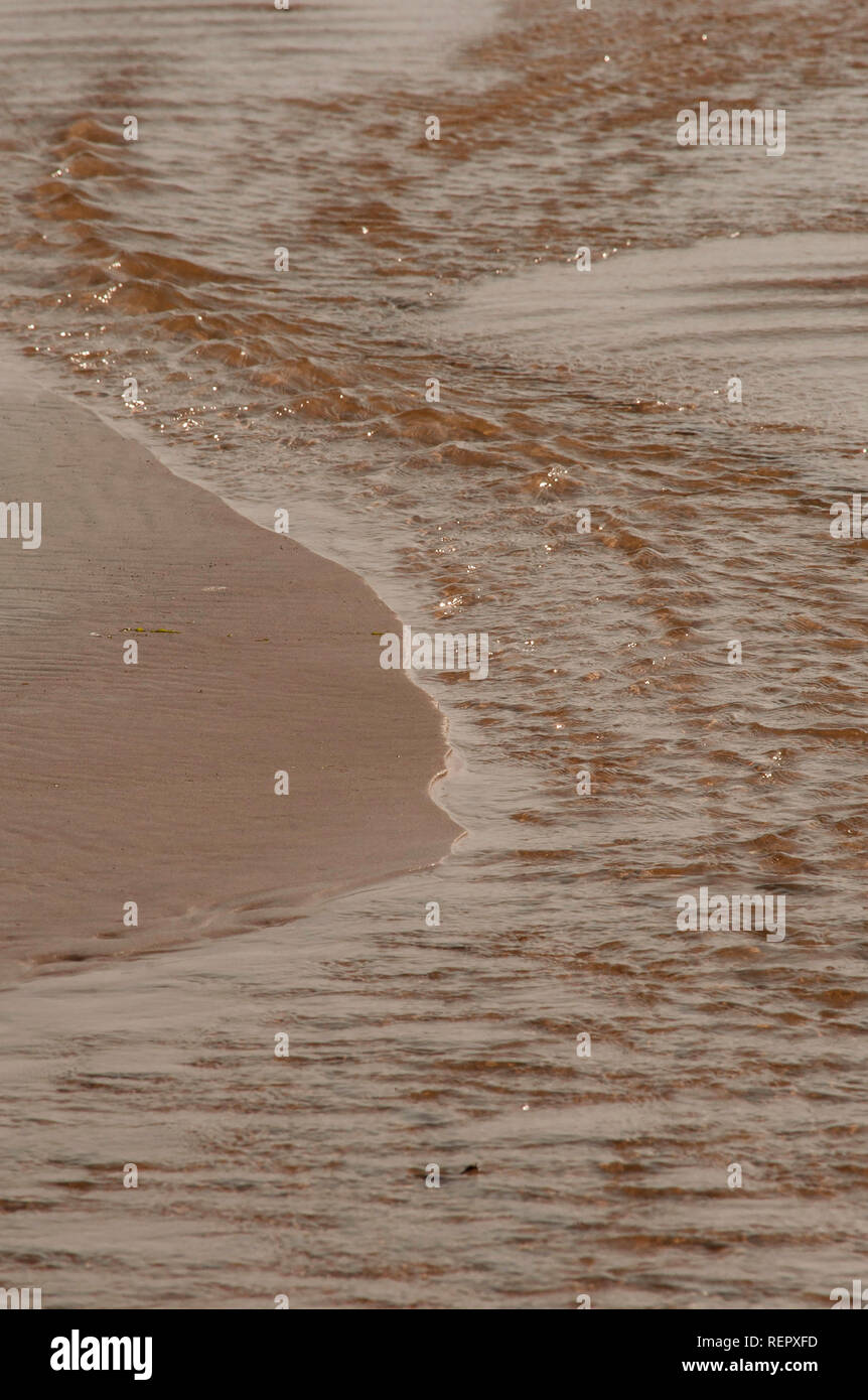 Pattersn nella sabbia, Druridge Bay, Northumberland Foto Stock