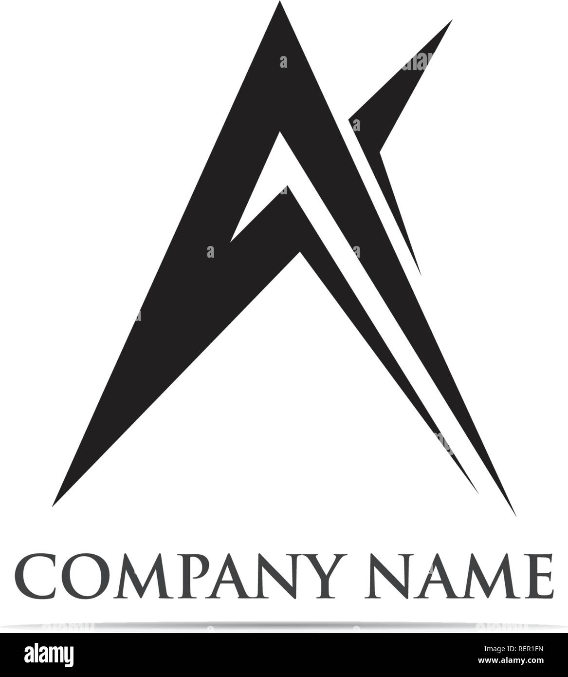 Una lettera logo e vettore di simbolo Illustrazione Vettoriale
