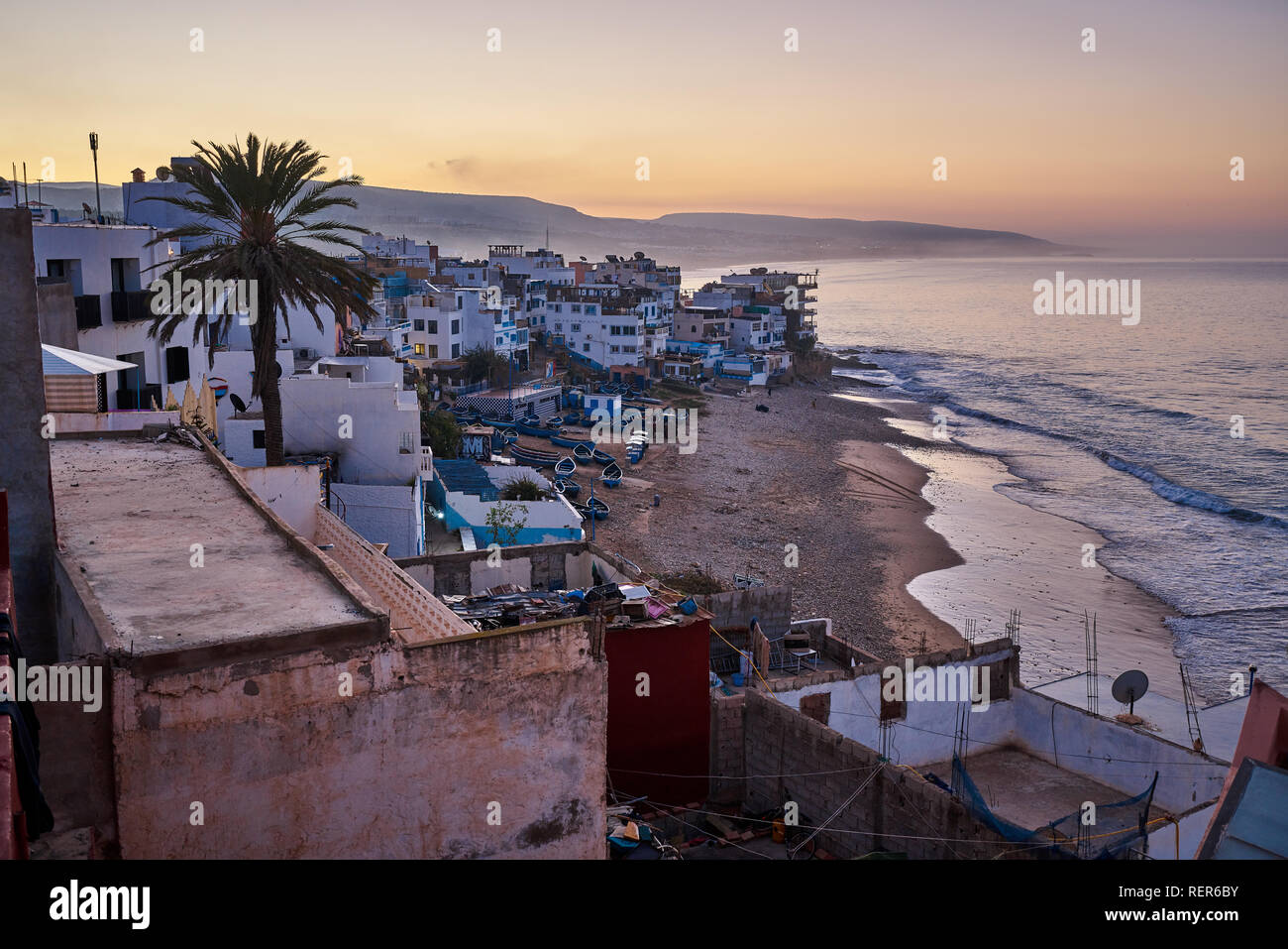Taghazout, Agadir, Marocco Foto Stock