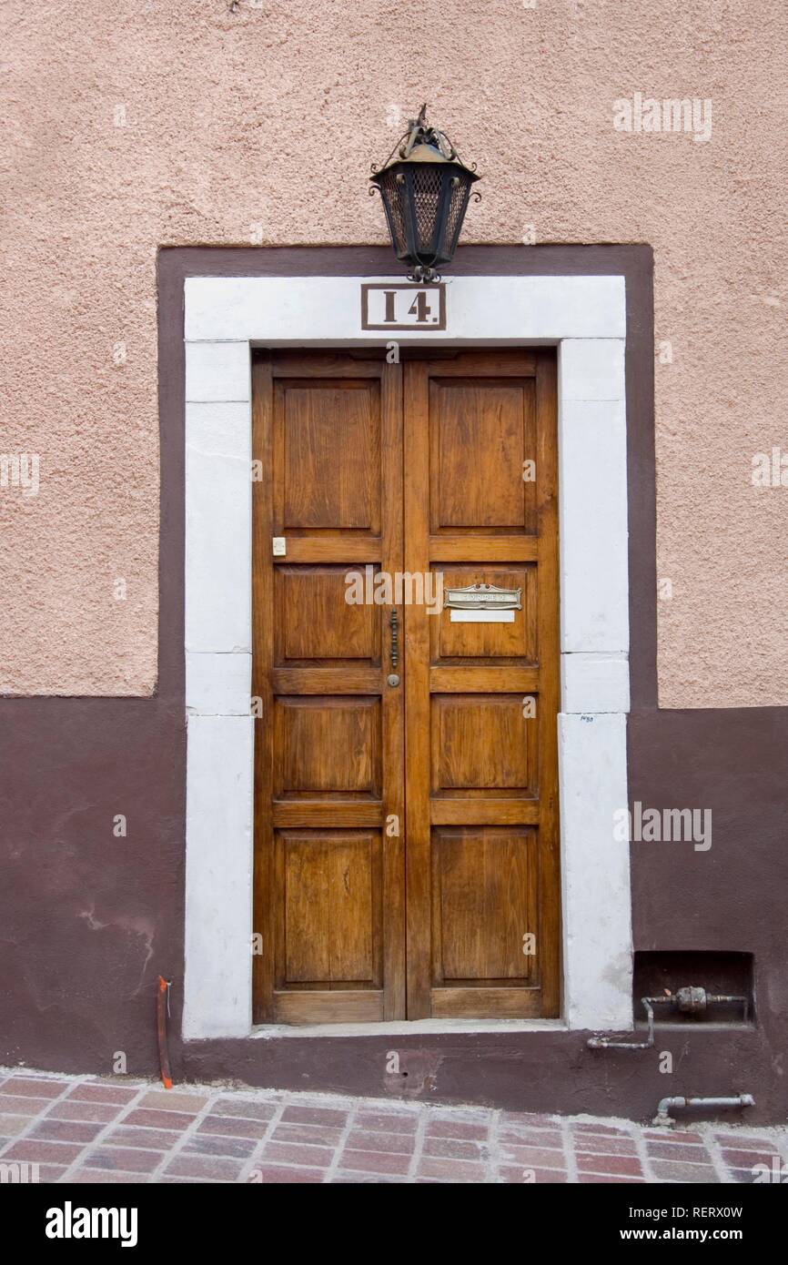 Sportello, storica città di Guanajuato, Sito Patrimonio Mondiale dell'UNESCO, Provincia di Guanajuato, Messico Foto Stock