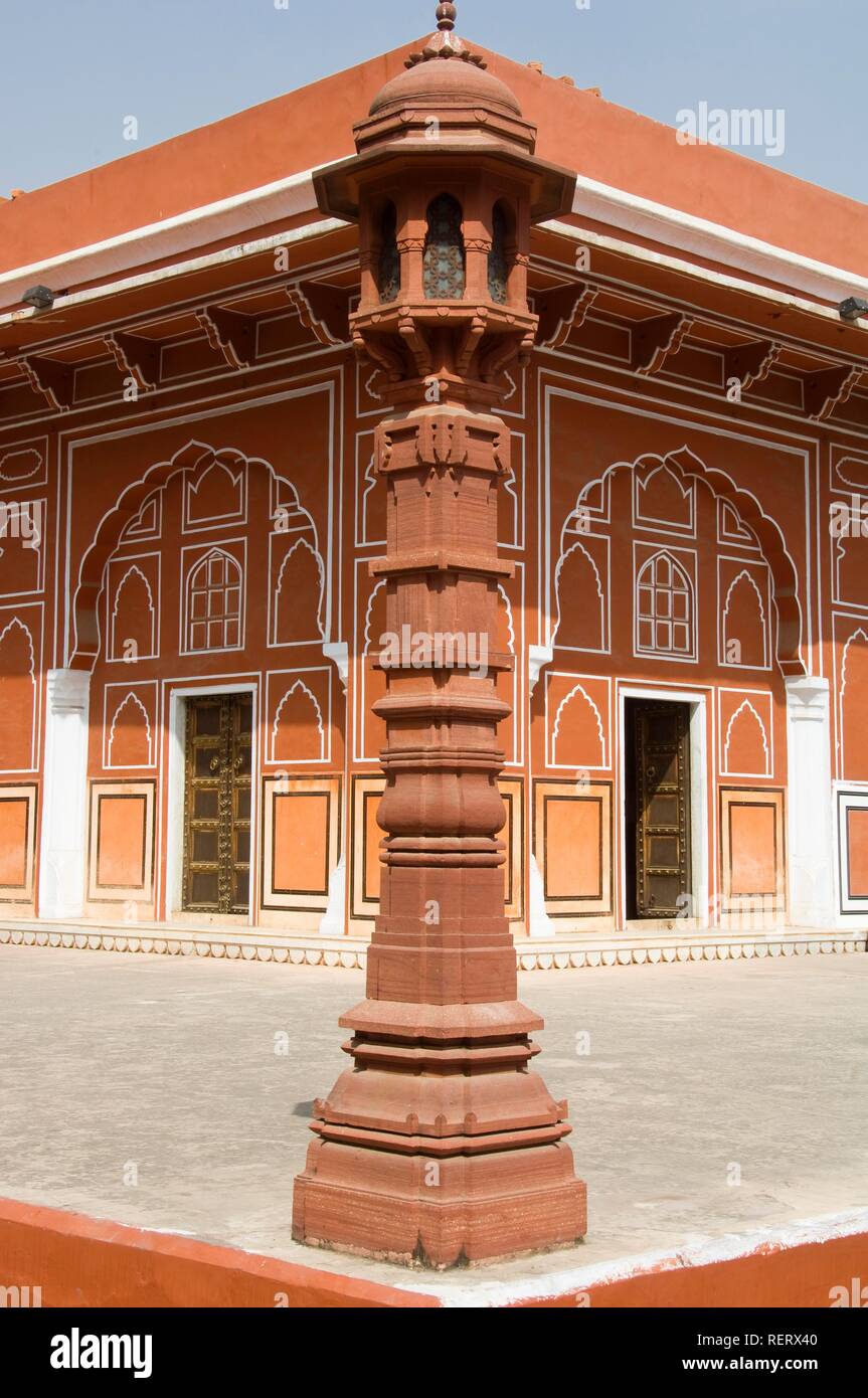 La città di Jaipur Palace di Jai Singh II, Diwan-i-Khas, sala dell'udienza privata, Rajasthan, India, Asia del Sud Foto Stock