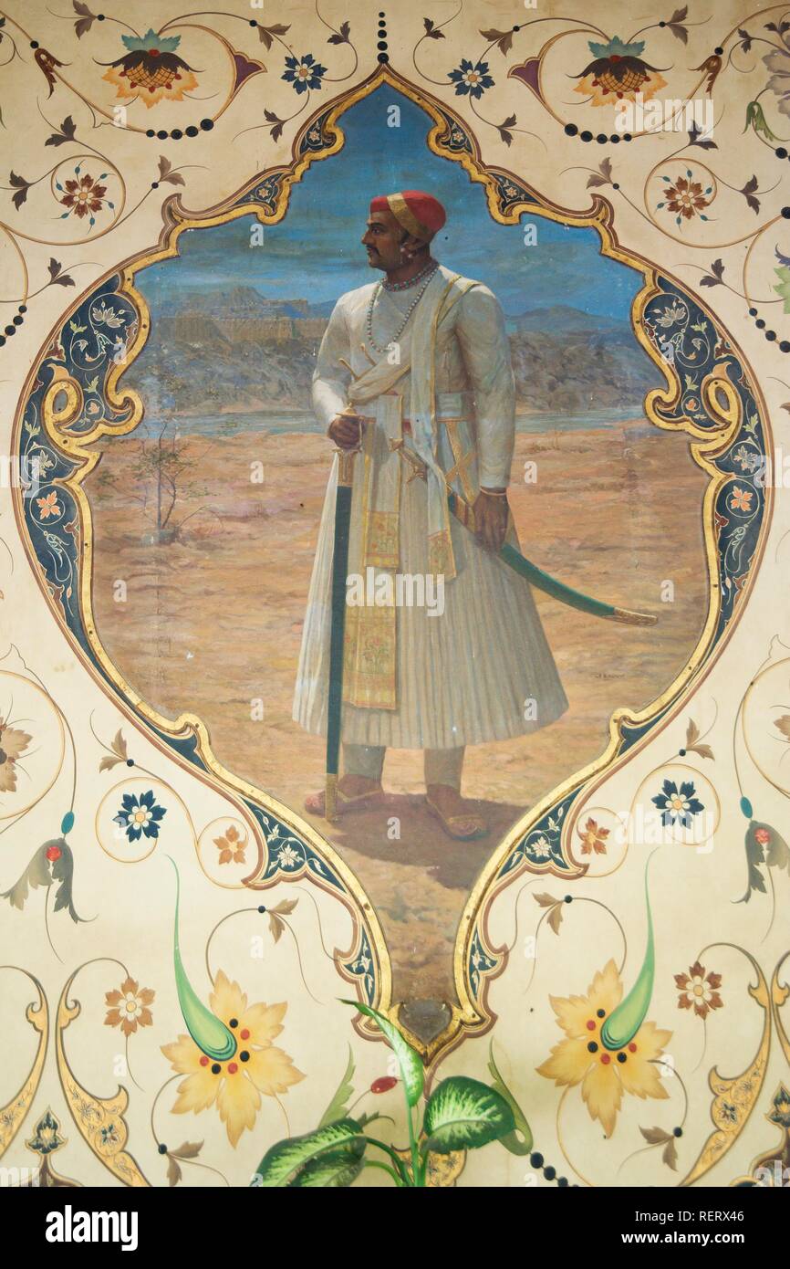 Jaipur, City Palace, museo di Sawai Man Singh II all'interno del Chandra Mahal, Rajasthan, India, Asia del Sud Foto Stock