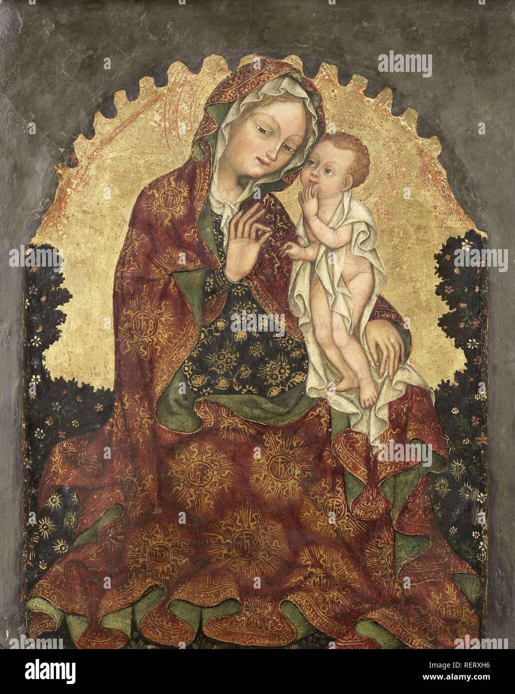 Madonna dell'Umiltà. Dating: 1429 - 1439. Misurazioni: h 53 cm × W 42 cm; d 13,5 cm. Museo: Rijksmuseum Amsterdam. Autore: Giovanni da Francia (attribuito a). Foto Stock