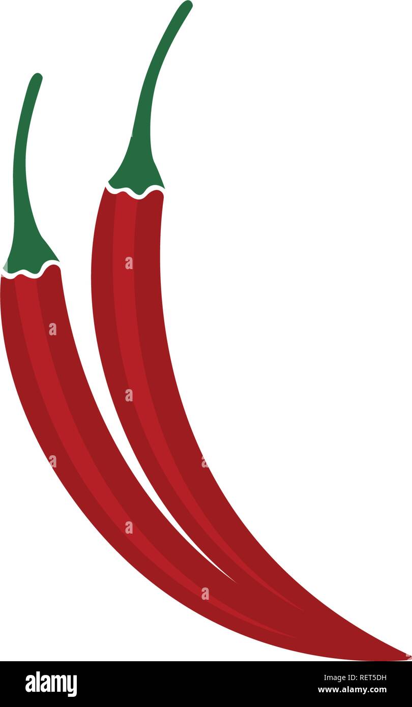 Peperoncino template vettoriale logo Illustrazione Vettoriale