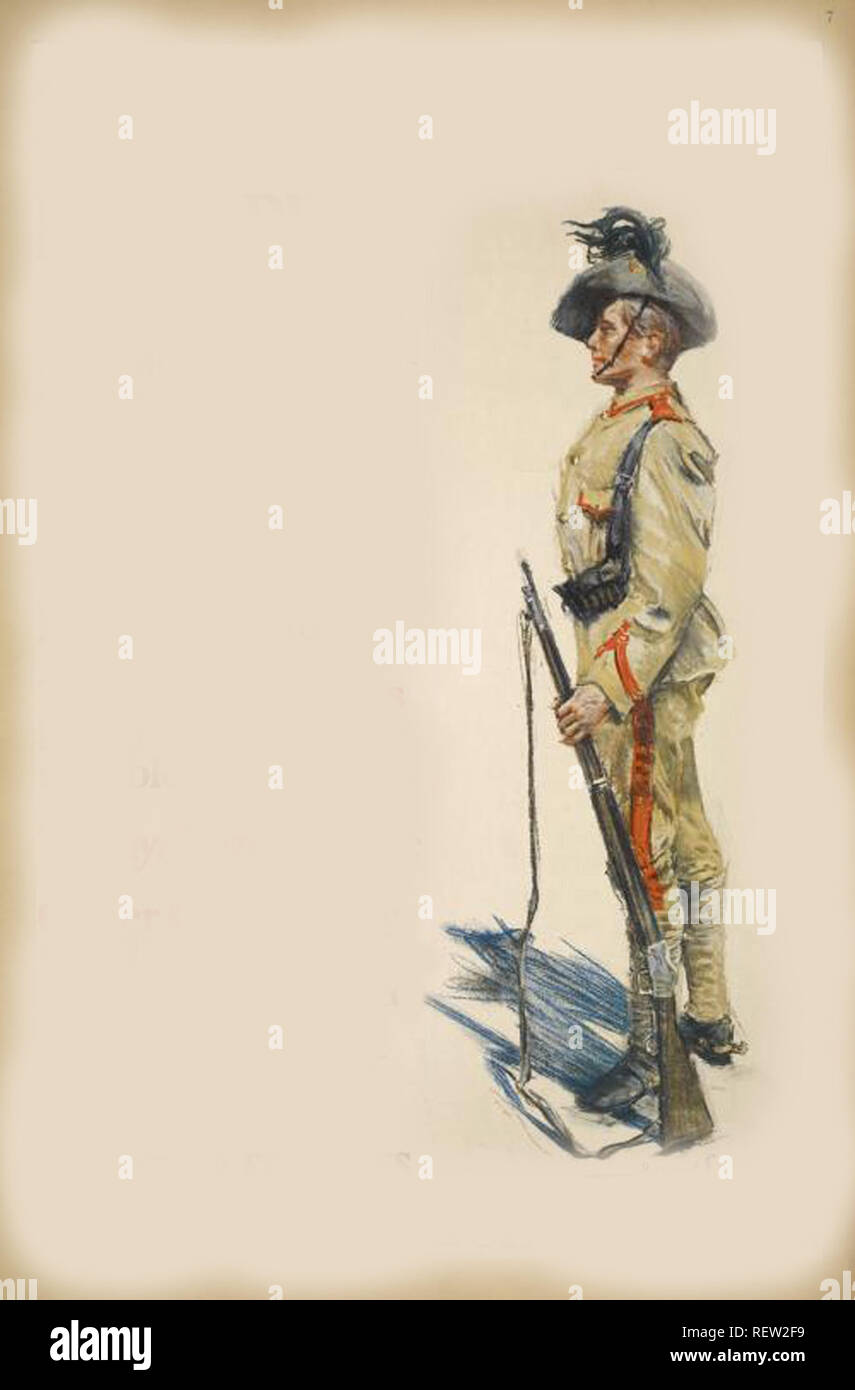 Vintage illustrazione della guerra di un uomo in uniforme Foto Stock Vintage illustrazione della guerra di un uomo in uniforme Foto Stock