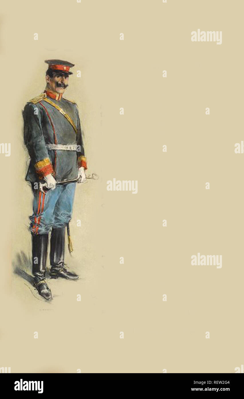 Vintage illustrazione della guerra di un uomo in uniforme Foto Stock Vintage illustrazione della guerra di un uomo in uniforme Foto Stock