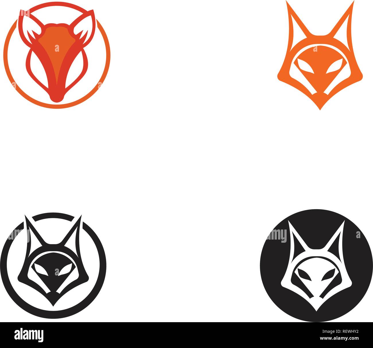 Il logo di Fox template vettoriale Illustrazione Vettoriale