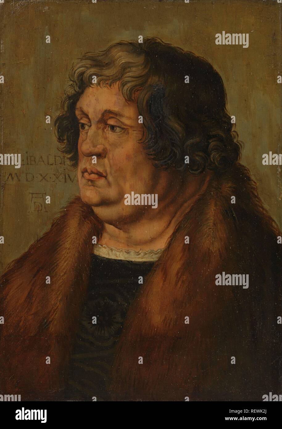 Willibald Pirkheimer (1470-1530). Dating: 1524 - 1600. Misurazioni: h 18 cm × W 12 cm; d 4.7 cm. Museo: Rijksmuseum Amsterdam. Autore: Albrecht Dürer (copia dopo). Foto Stock