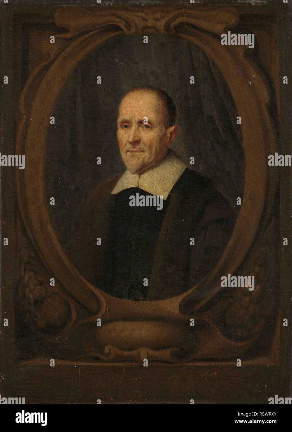 Cornelis Fransz Eversdijck (1586-1666), matematico, tesoriere della Zeeland. Dating: 1660 - 1666. Misurazioni: h 36 cm × W 26,5 cm; d 4 cm. Museo: Rijksmuseum Amsterdam. Autore: Willem Eversdijck. Foto Stock