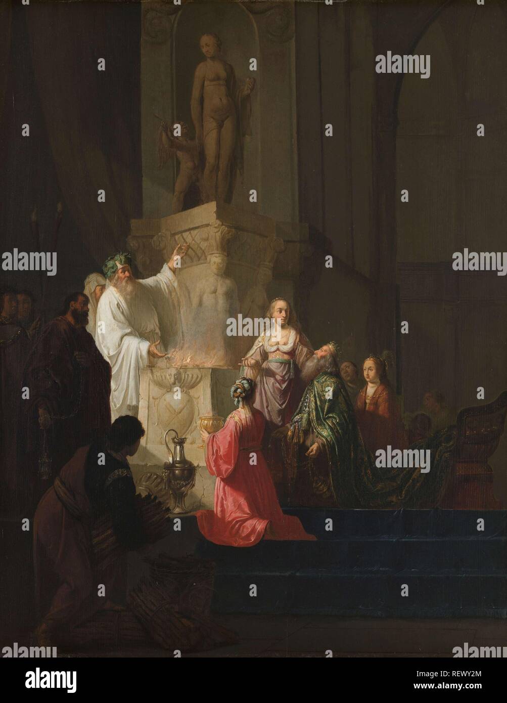 L'idolatria del re Salomone. Dating: 1630 - 1648. Misurazioni: h 63 cm × W 49 cm. Museo: Rijksmuseum Amsterdam. Autore: Willem de Poorter. Foto Stock