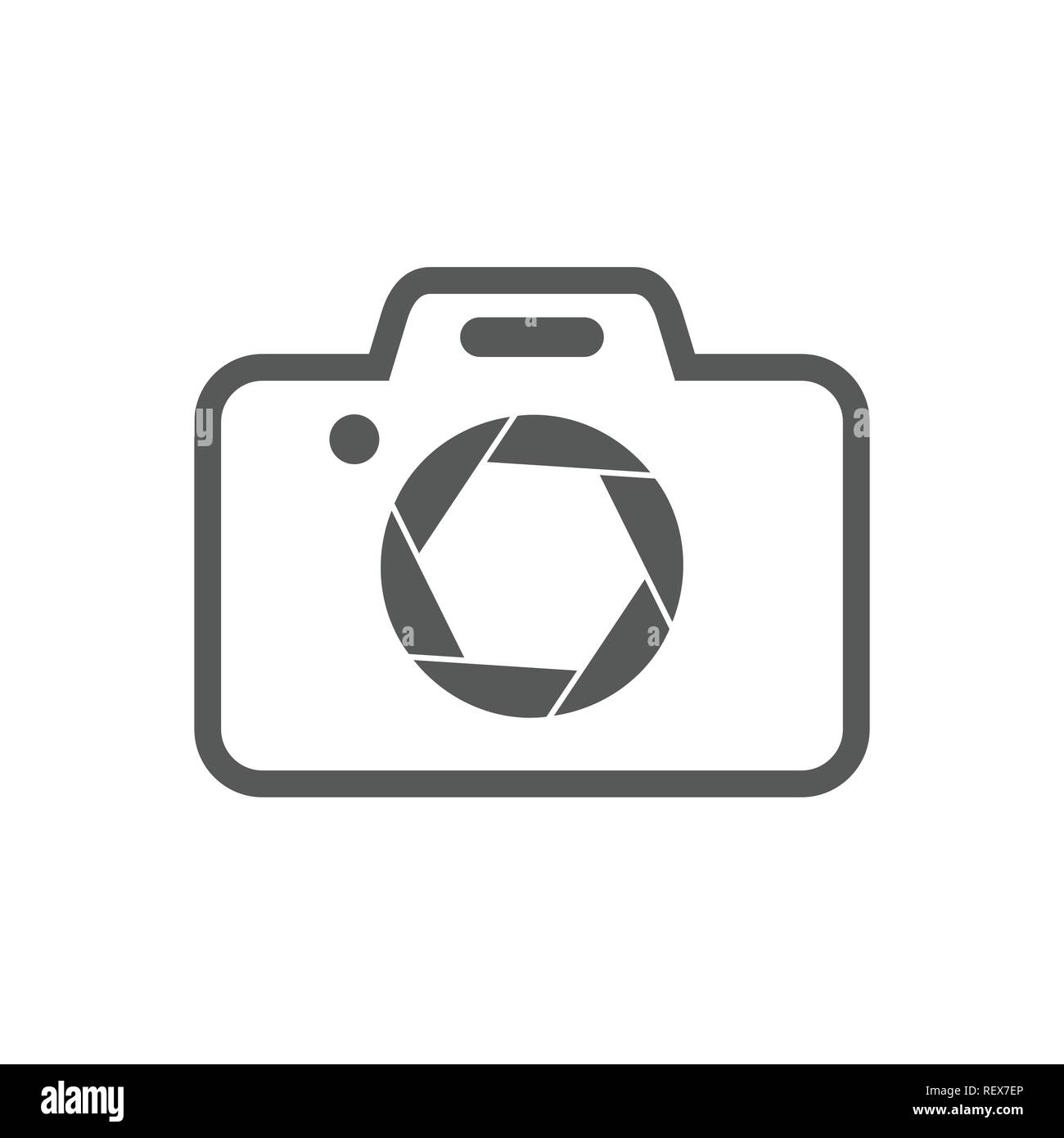Otturatore della fotocamera simbolo vettore Logo grafico del modello di progettazione Illustrazione Vettoriale