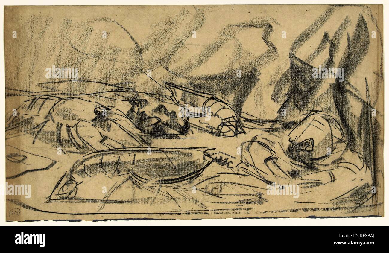 Le aragoste. Relatore per parere: Gerrit Willem Dijsselhof. Dating: 1876 - 1924. Misurazioni: h 230 mm × W 404 mm. Museo: Rijksmuseum Amsterdam. Foto Stock