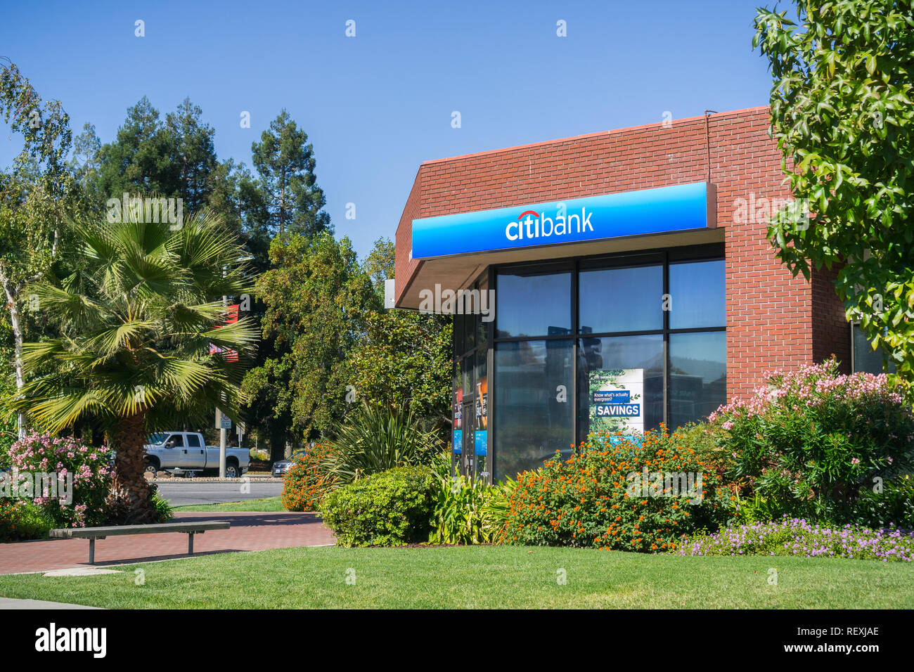 Ottobre 14, 2017 Sunnyvale/CA/USA - La Citibank filiale locale in una delle città nella zona della baia di San Francisco Foto Stock
