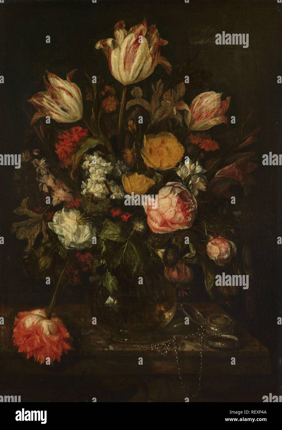 Natura morta con fiori. Dating: 1650 - 1670. Misurazioni: h 64 cm × W 46 cm. Museo: Rijksmuseum Amsterdam. Autore: Abraham Hendricksz. Van Beyeren. Foto Stock